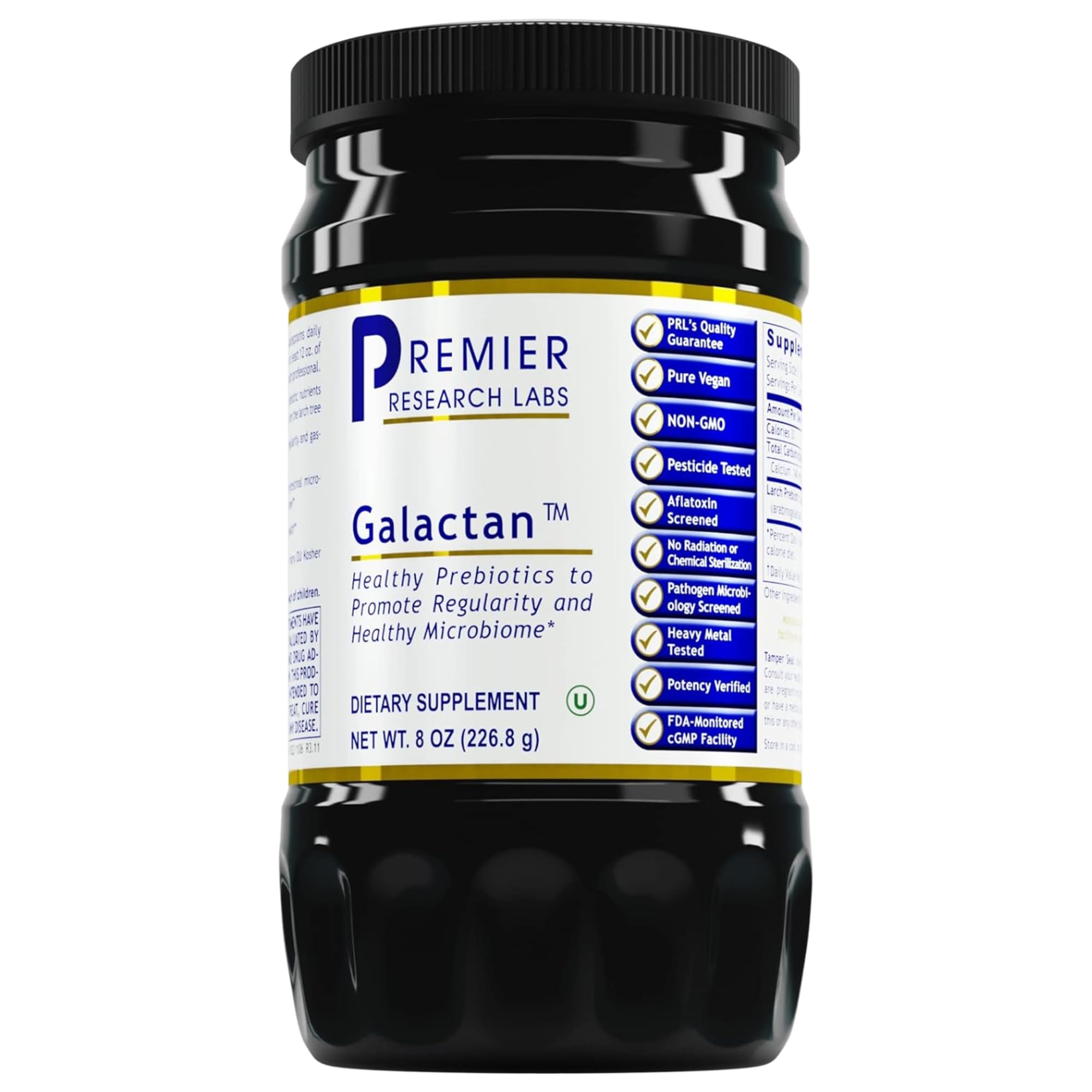Premier Research Labs Galactan - Larch Arabinogalactan Powder for Men & Women, Prebiotic Fiber Powder for Healthy Gut Microbiome, Larch Tree Extract, Calcium - 8 oz Premier Research Labs Au supplements