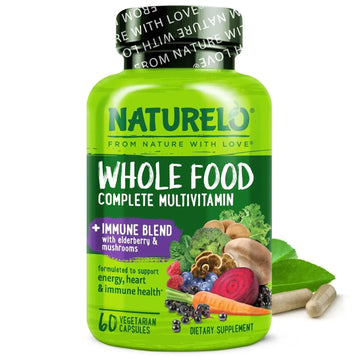 NATURELO Whole Food Multivitamin + Immune Blend with Elderberry & Mushrooms - Complete Multivitamin with Extra Immune Support NATURELO Au supplements
