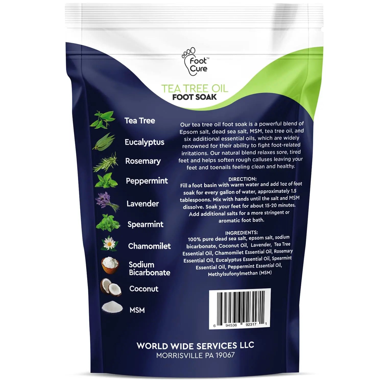 Tea Tree Oil Foot Soak with Epsom Salt - Best Toenail Fungus Treatment, Athletes FOOT CURE Au supplements