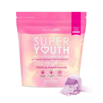 SkinnyFit Super Youth Tropical Punch Multi-Collagen Peptides + Probiotics, Baobab Fiber SkinnyFit Au supplements