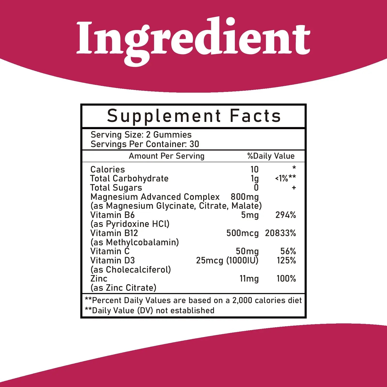 Magnesium Complex Gummies 800mg - 60 Counts Magnesium Glycinate&Citrate&Malate Gummy for Rest Muscle Function Bumjazz Au supplements
