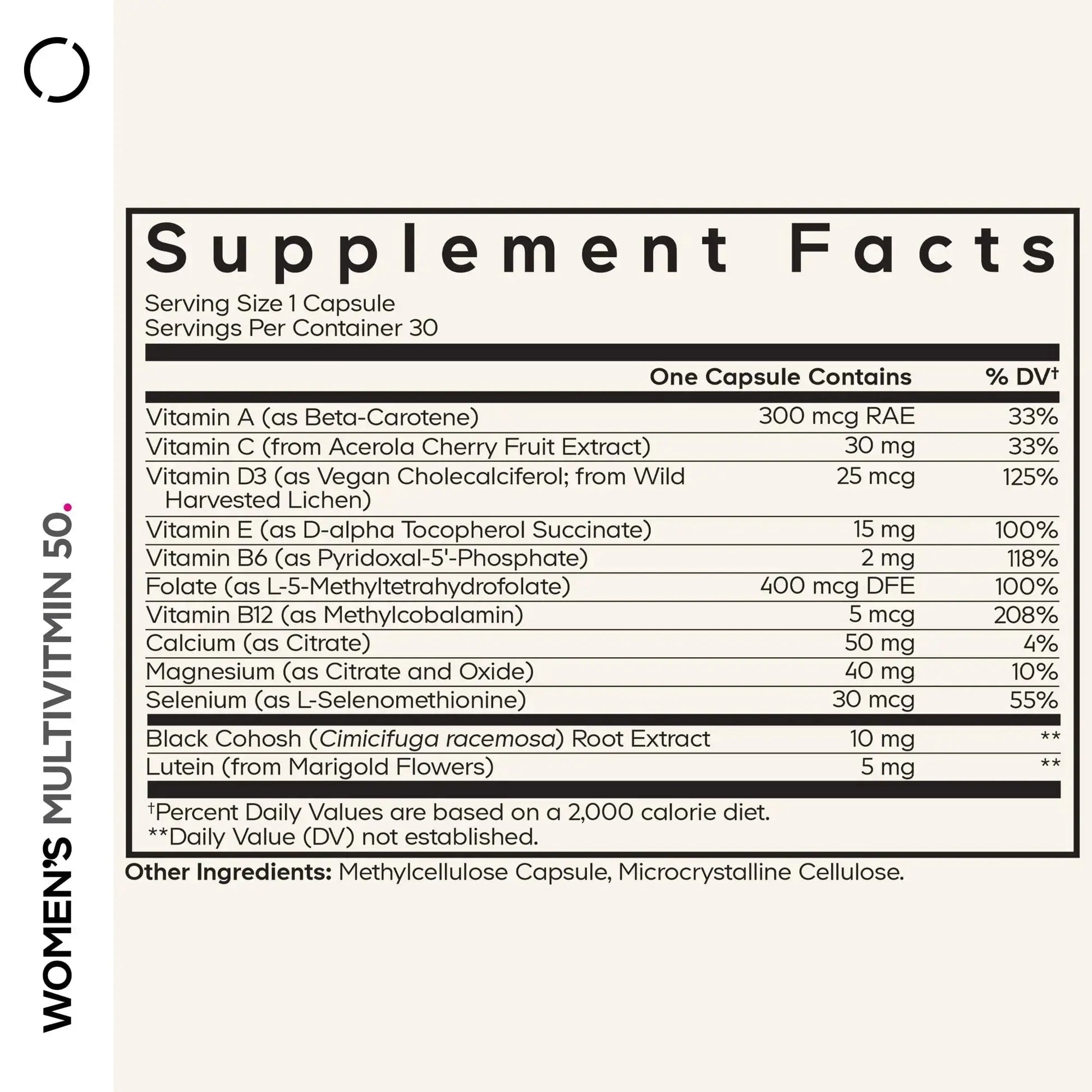 Codeage Women’s Multivitamin 50 - Essential Vitamins for Women Over 50, Methylated Folate, Magnesium, Selenium, Vitamin B6, B12, D3 Antioxidants Codeage Au supplements