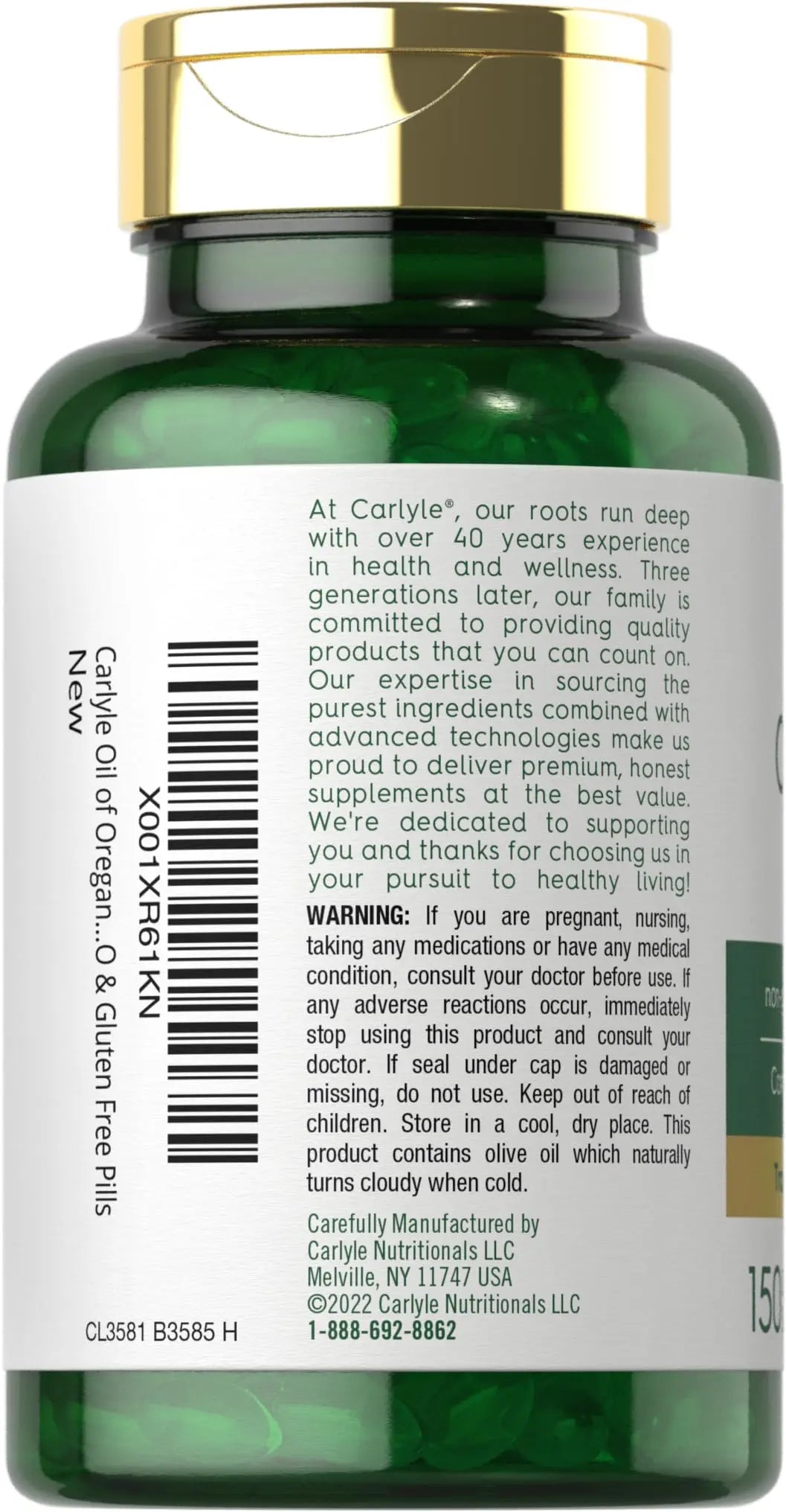 Oregano Oil Extract | Max Potency | 150 Softgel Capsules | Non-GMO and Gluten Carlyle Au supplements