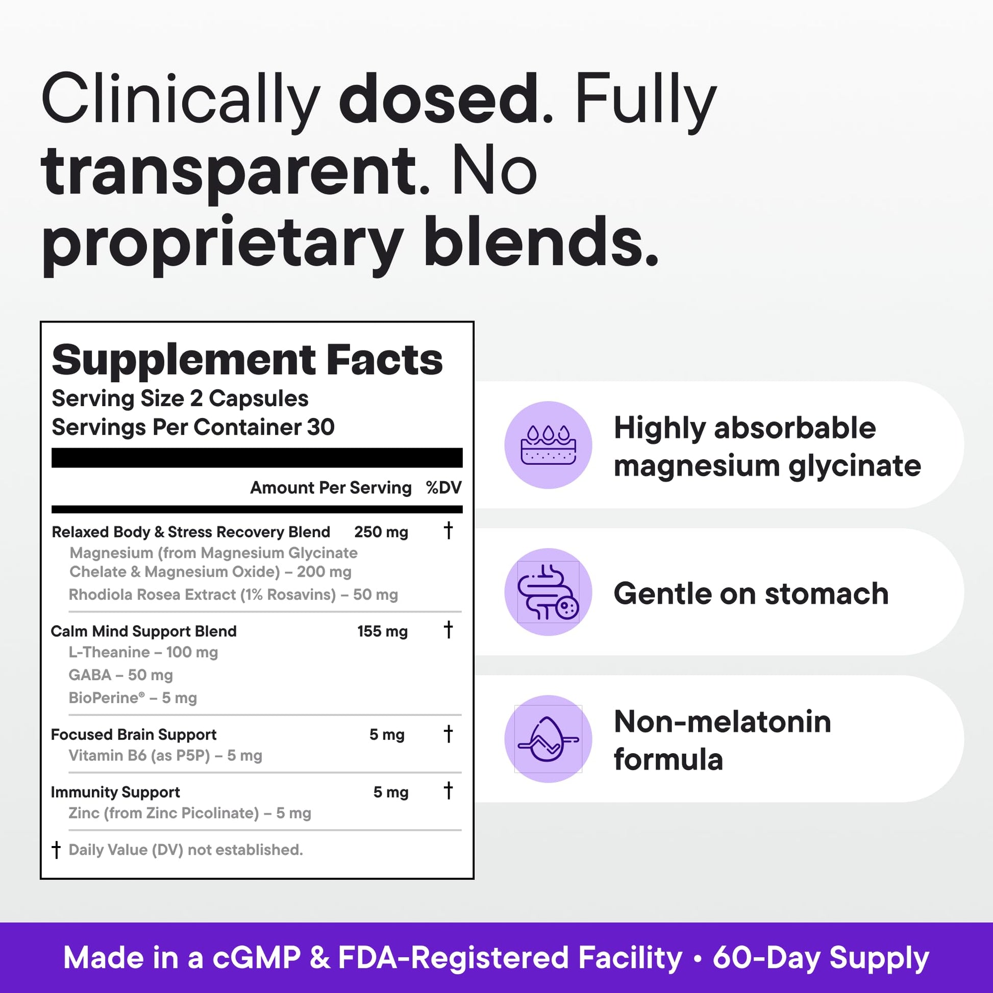 VitalForm Magnesium Glycinate Sleep Complex – Non-Habit Forming Support with L-Theanine, GABA, Zinc & Rhodiola – Promotes Relaxation, Calm & Muscle Recovery – Non-Melatonin – 100 Capsules VitalForm Au supplements