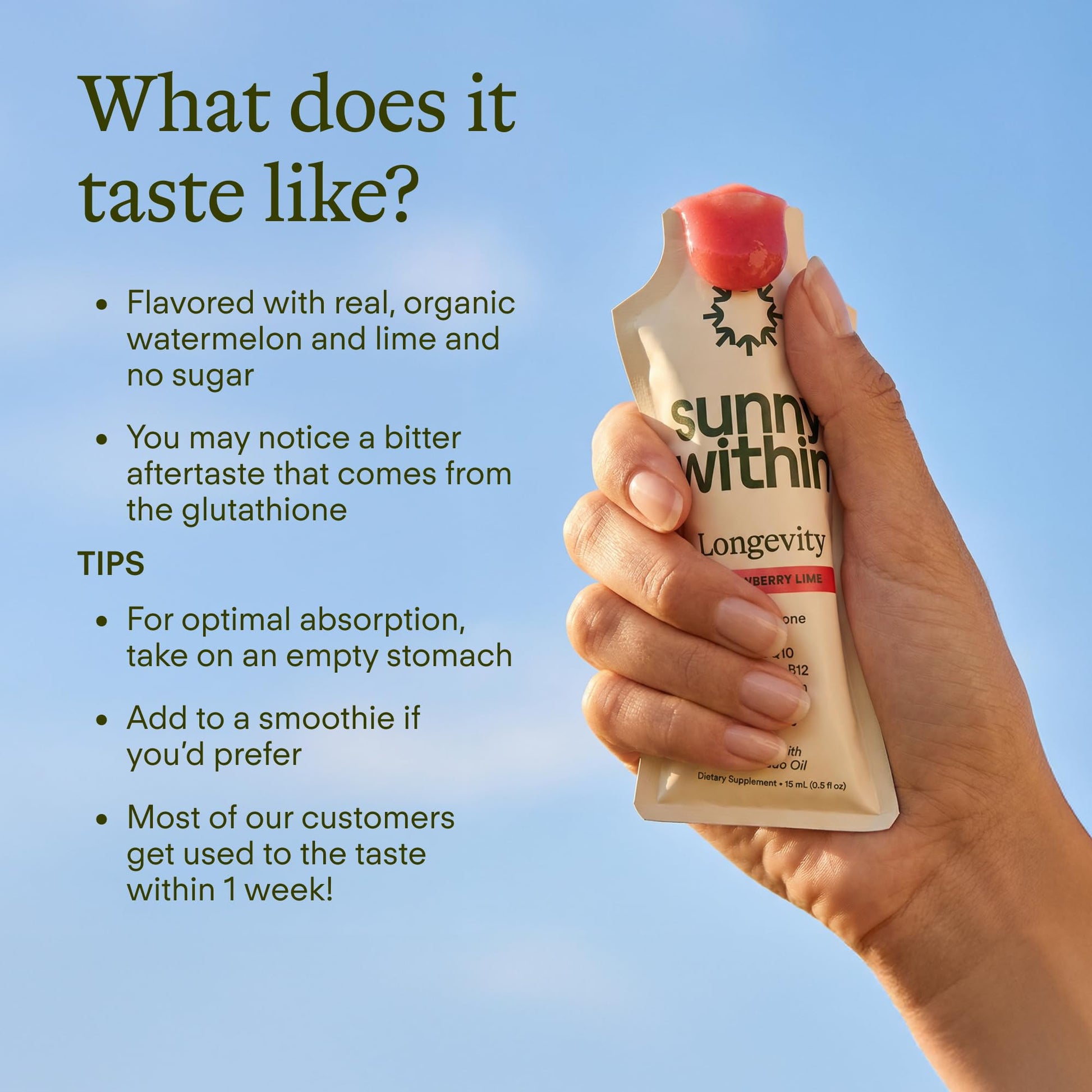 Sunny Within - Liposomal Glutathione Supplement NAD+ Longevity Mix w/Liquid NAD+, CoQ10, B12, MCT & Avocado Oil – Cellular Health, Energy, Brain, Gut & Heart Support* – Strawberry Lime – 30 Pouches Sunny Within Au supplements