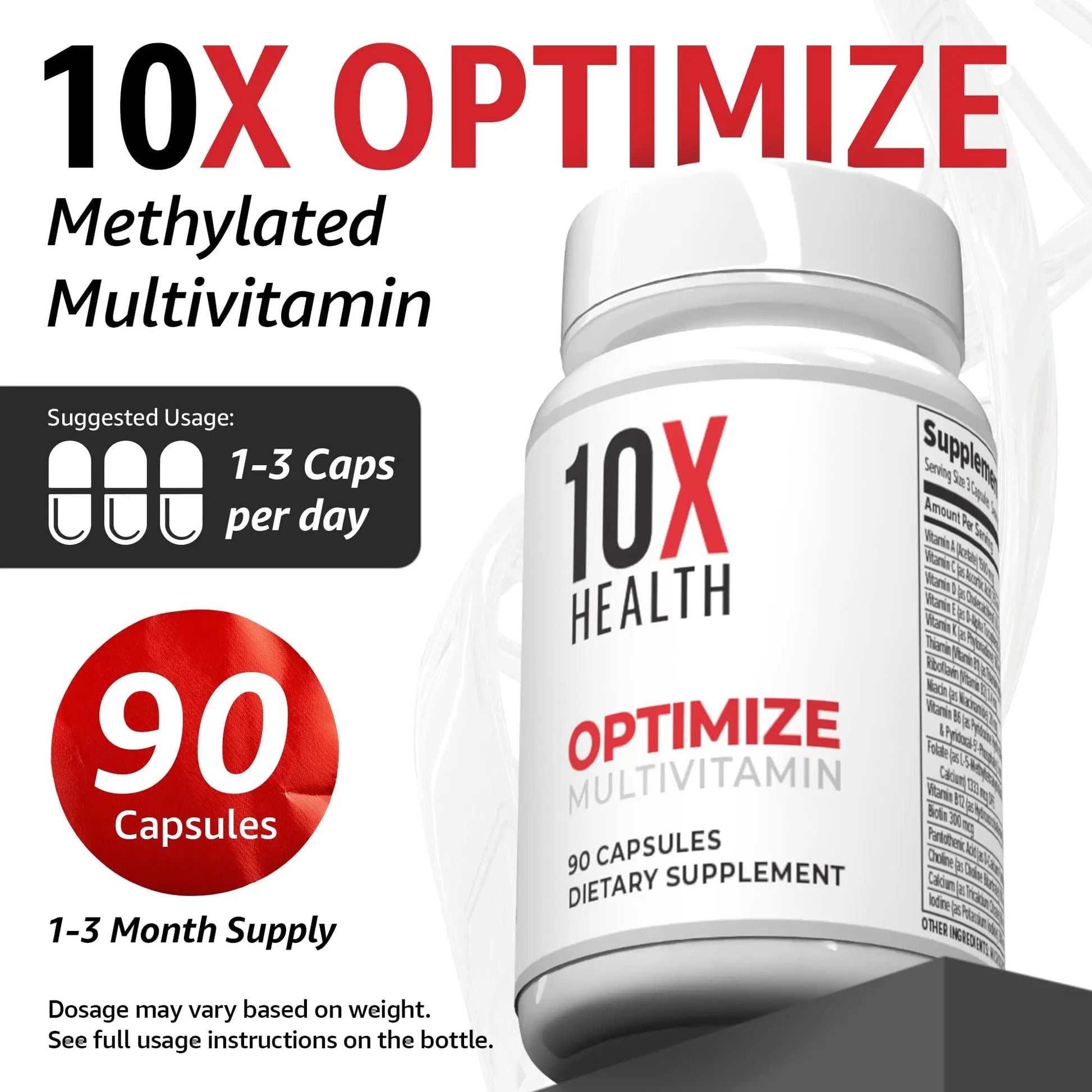 10X Health Optimize (Daily) & Sleep (PM) Bundle - Methylated Multivitamin Capsules + Magnesium, L Theanine & Melatonin 10X Health System Au supplements