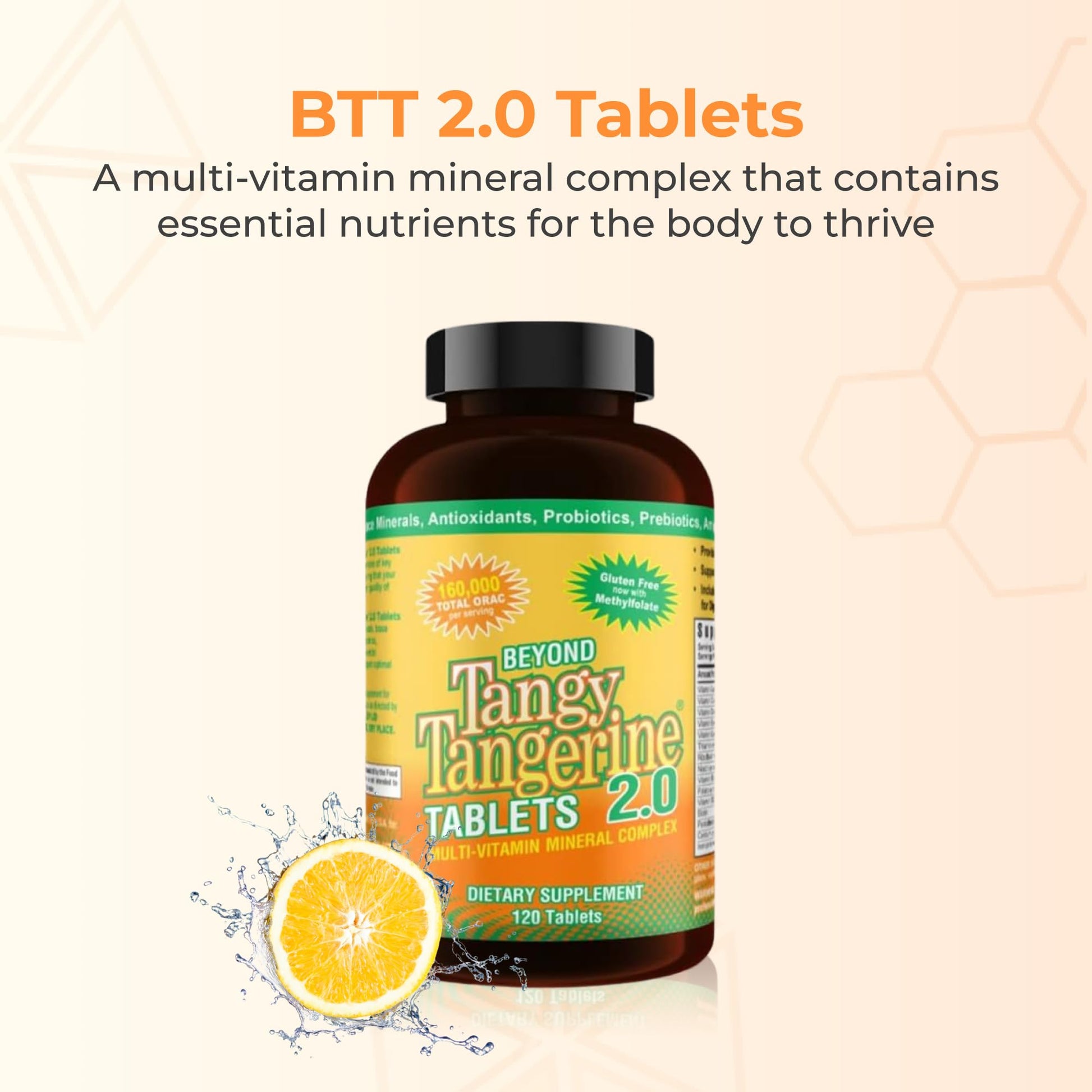 Youngevity Beyond Tangy Tangerine 2.0 Multi-Vitamin & Mineral Complex - Made with Natural & Whole Foods | 160,000 ORAC | 120 Tablets - 2-Pack Youngevity Au supplements