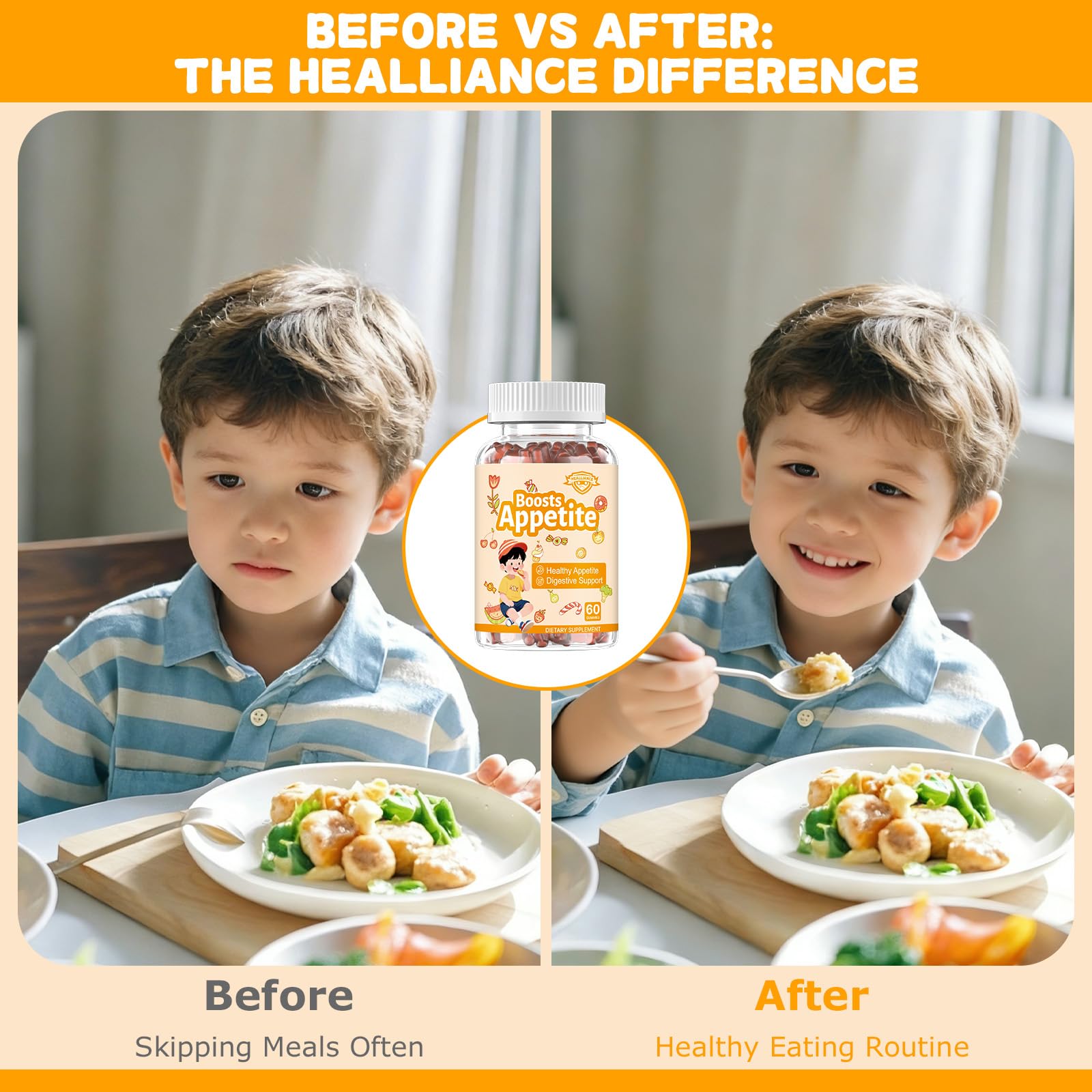 Appetite Booster Gummies for Kids Adults – Natural Blend of Hawthorn Zinc Carrot Supports Digestion Helps Increase Appetite, Promotes Healthy Eating Habits for Picky Eaters (Mixed Fruit Flavor) Healliance Au supplements