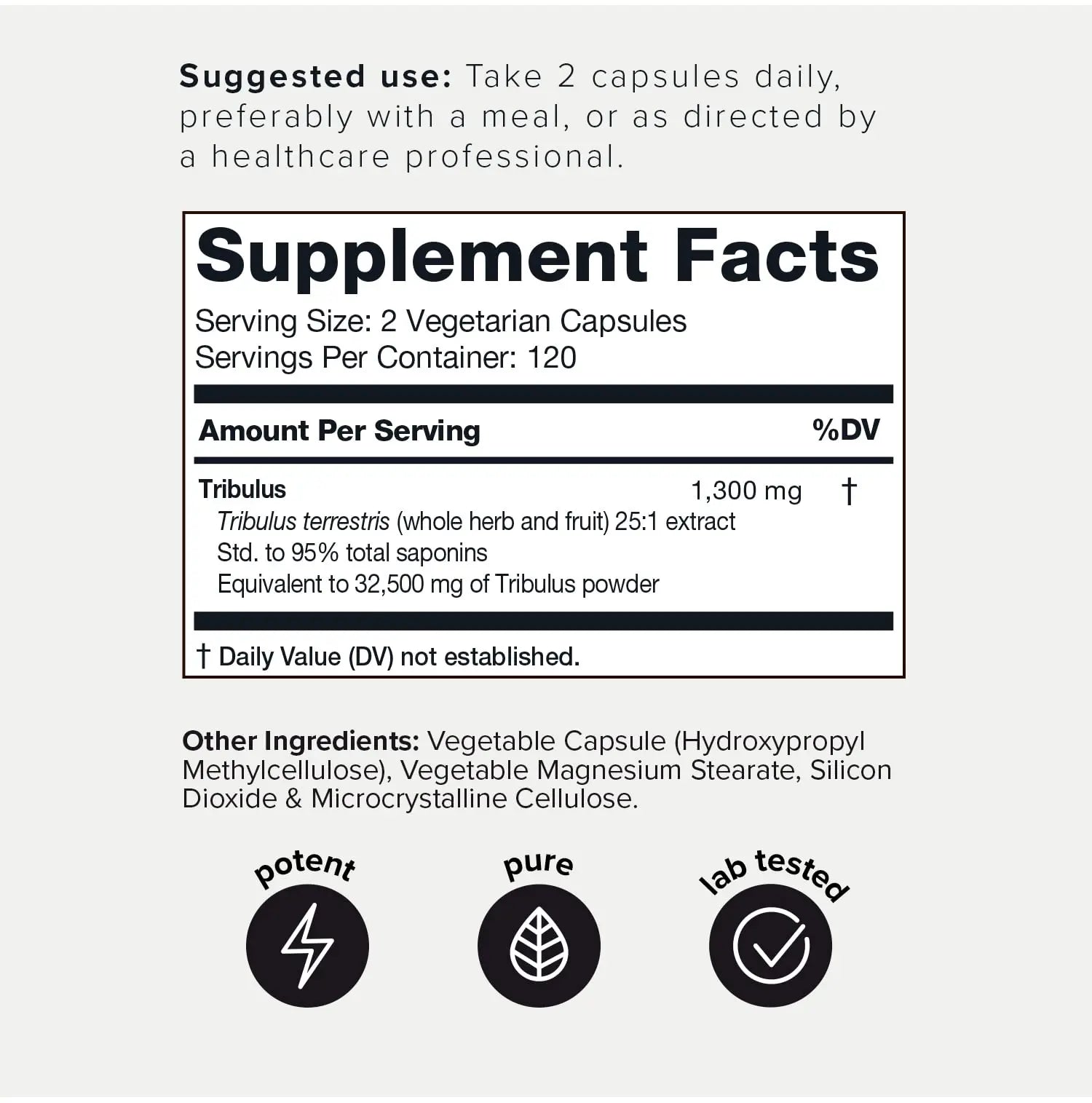 Toniiq Ultra High Strength Tribulus Capsules - 95% Steroidal Saponins - 1300mg Concent Toniiq Au supplements