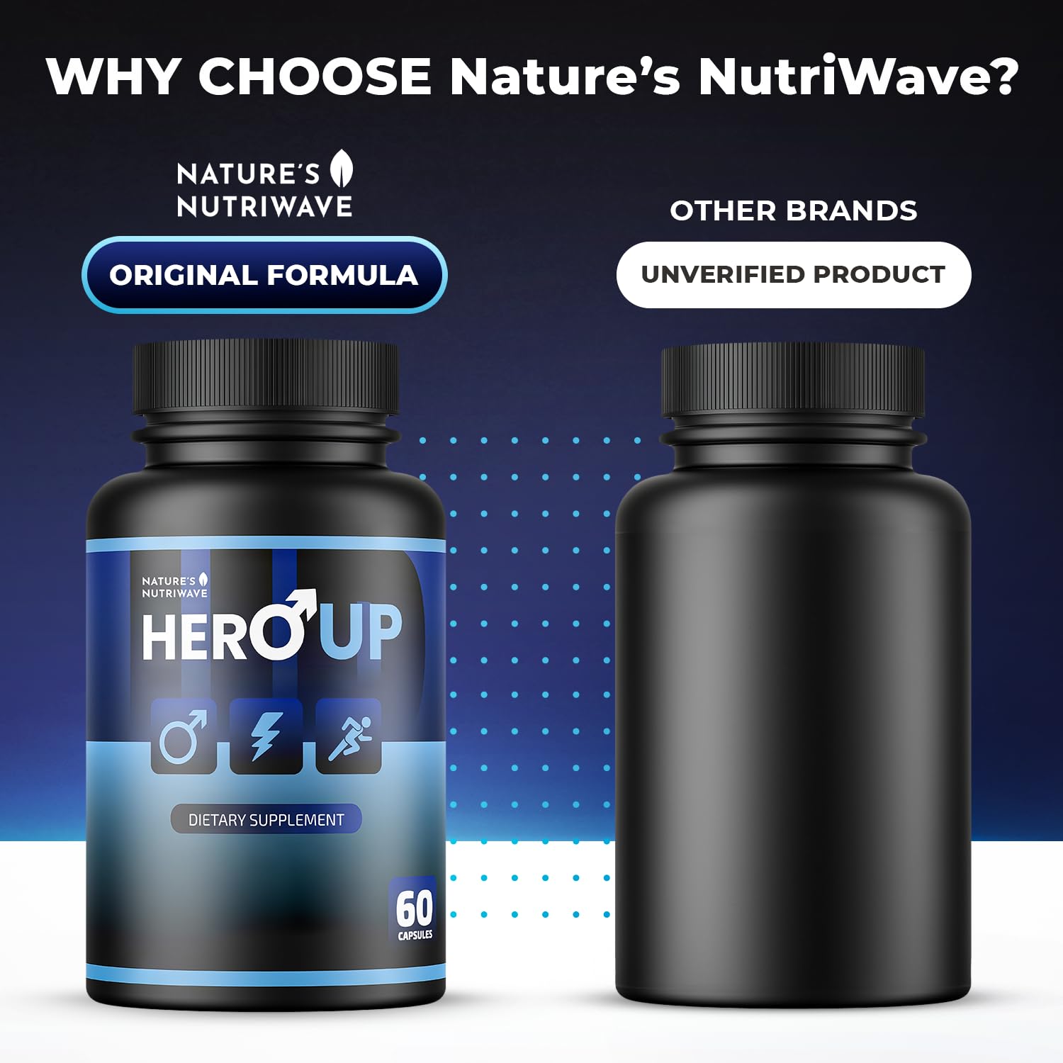 HeroUP - Natural Wellness Supplement with Plant-Based Ingredients – Non-GMO, Stimulant-Free | Made in the USA, GMP-Certified | 60 Capsules, 6 Month Suppy Nature’s NutriWave Au supplements