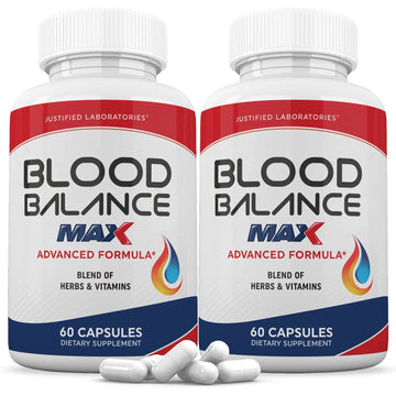 Justified Laboratories (2 Pack Blood Balance Max 1295MG Formula Supplement Pills Justified Laboratories Au supplements