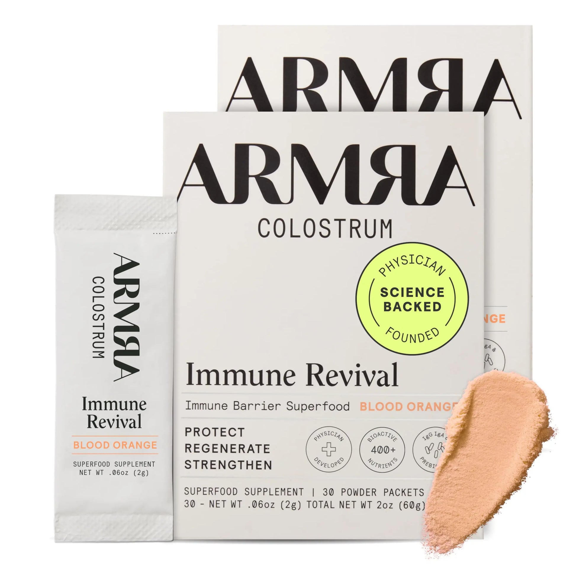 ARMRA Colostrum Powder | Blood Orange | Gut Health & Bloating | Skin & Hair | Immunity | Keto, Gluten & Fat-Free | 60 Servings ARMRA Au supplements