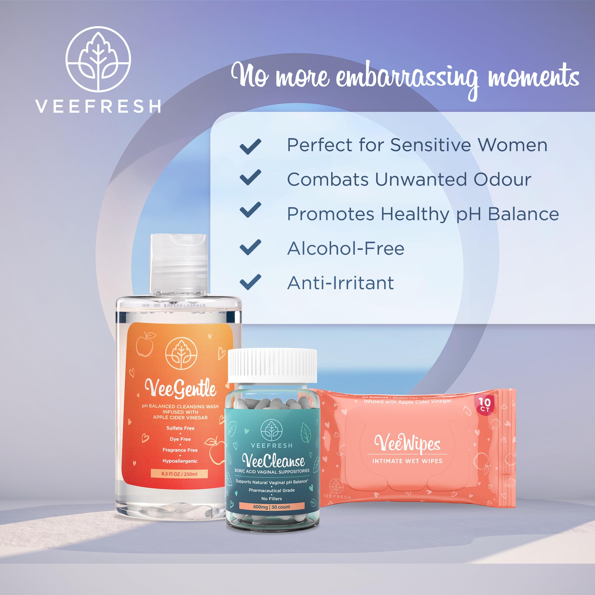 VeeFresh VeePower Bundle - A Convenient Feminine Care Bundle for Any-Time Freshness & Odor Control VeeFresh Au supplements
