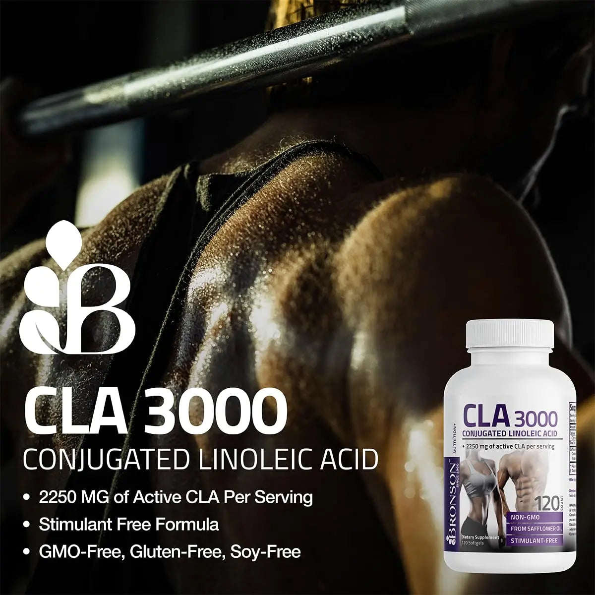 Bronson CLA 3000 Extra High Potency Supports Healthy Weight Management Lean Muscle Mass Non-Stimulating Bronson Au supplements