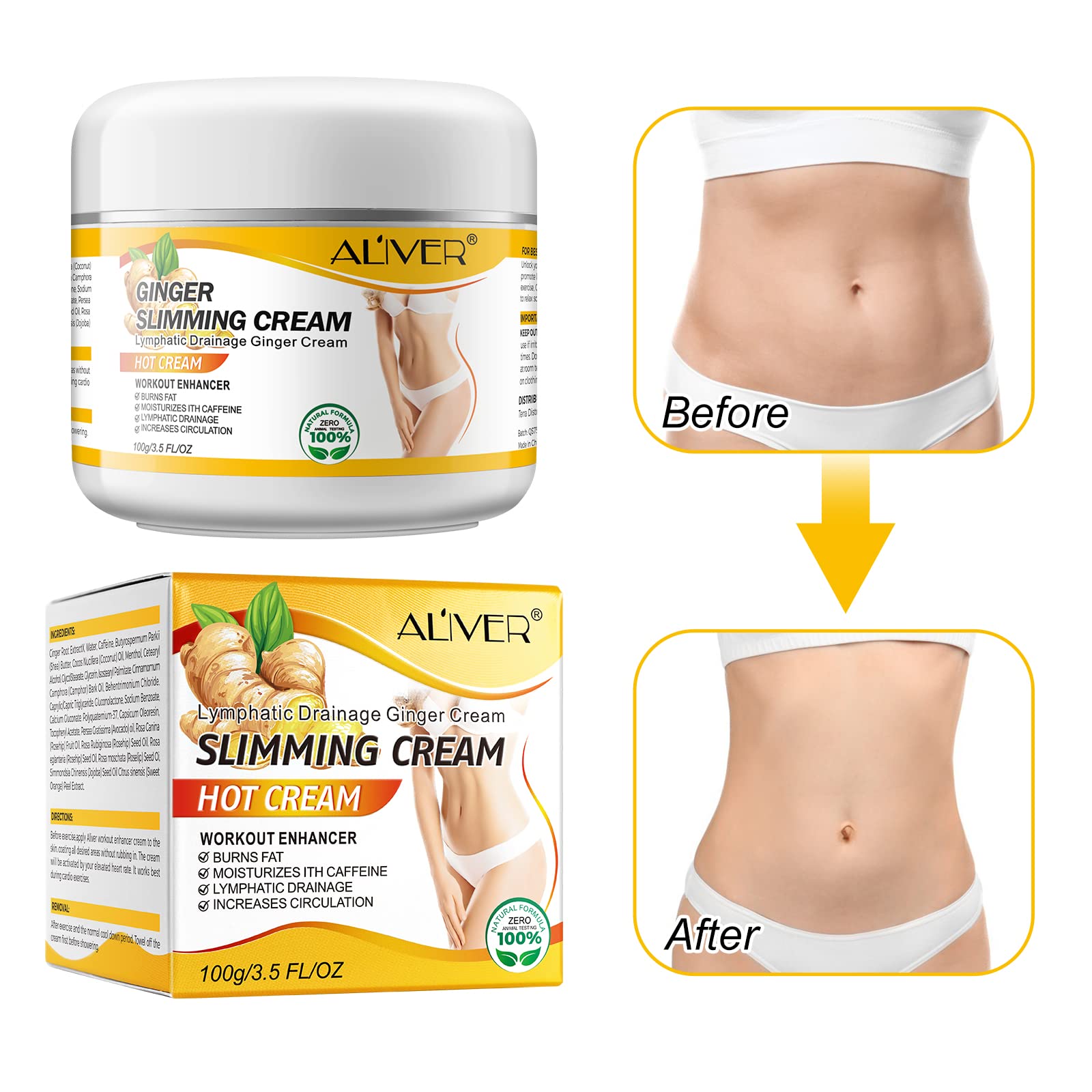 VOGSIG Anti Cellulite Slimming Cream Gel, Hot Cream, Ginger Fat Burning Weight Loss Full VOGSIG Au supplements