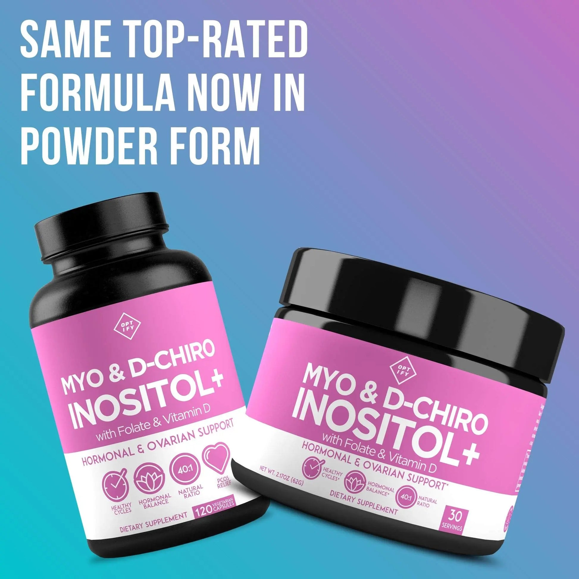 Premium Inositol Supplement Bundle - Myo-Inositol and D-Chiro Inositol Plus Folate Optify Au supplements