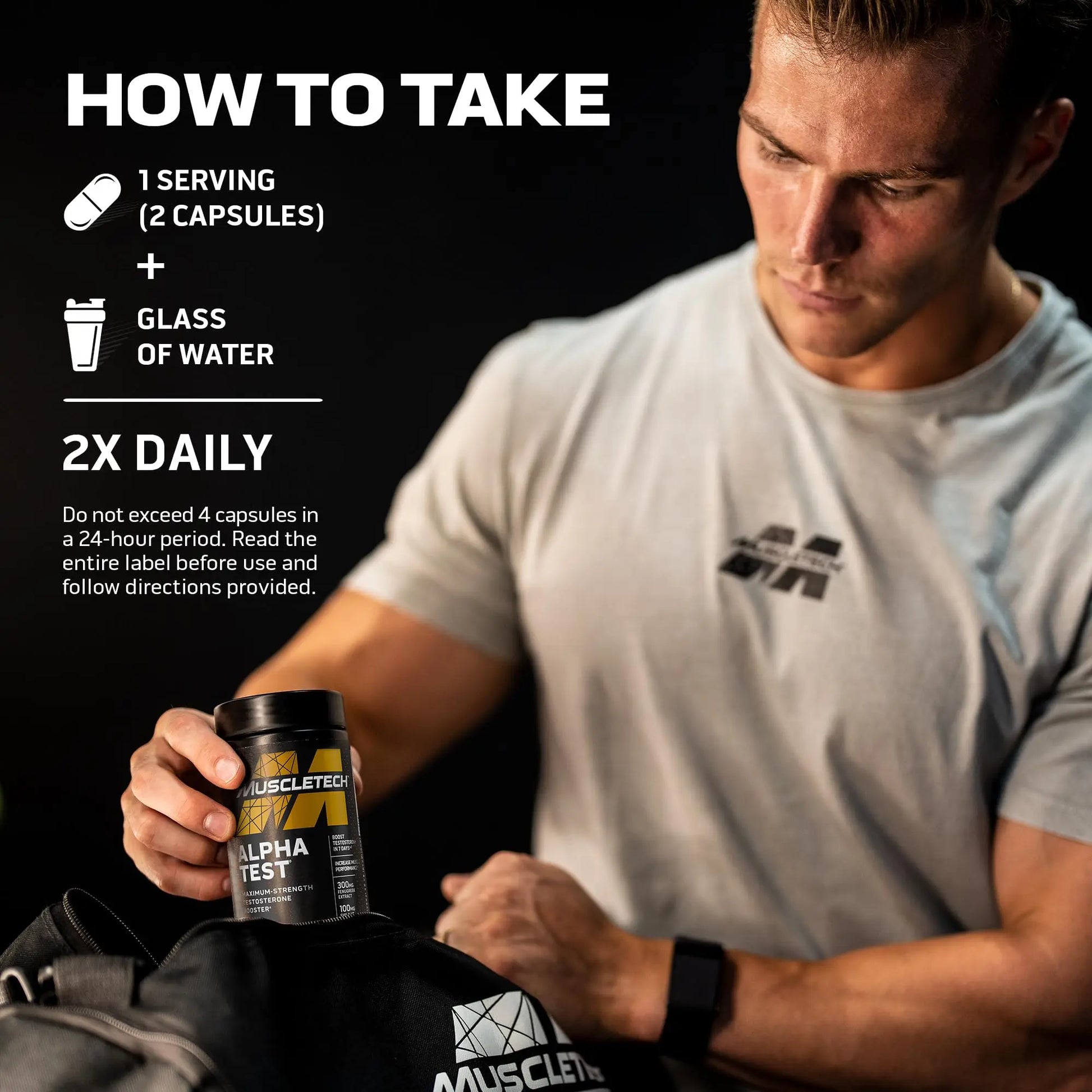 Testosterone Booster for Men, MuscleTech AlphaTest, Tribulus Terrestris & Boron Suppleme MuscleTech Au supplements