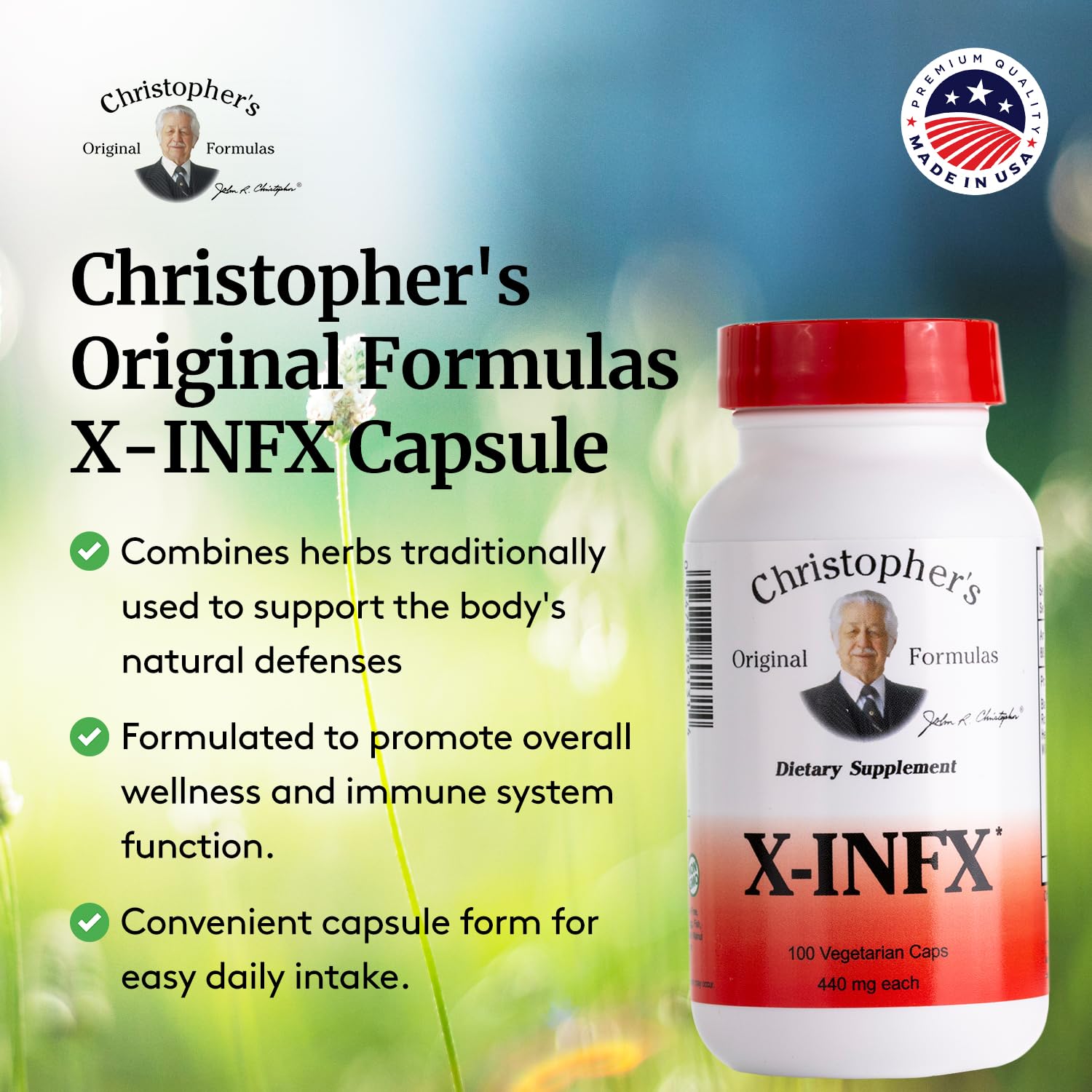 Christopher's Original Formulas X-INFX Formula, Natural Immune Support, 2 Pack, 100 Caps Each Christopher's Original Formulas Au supplements