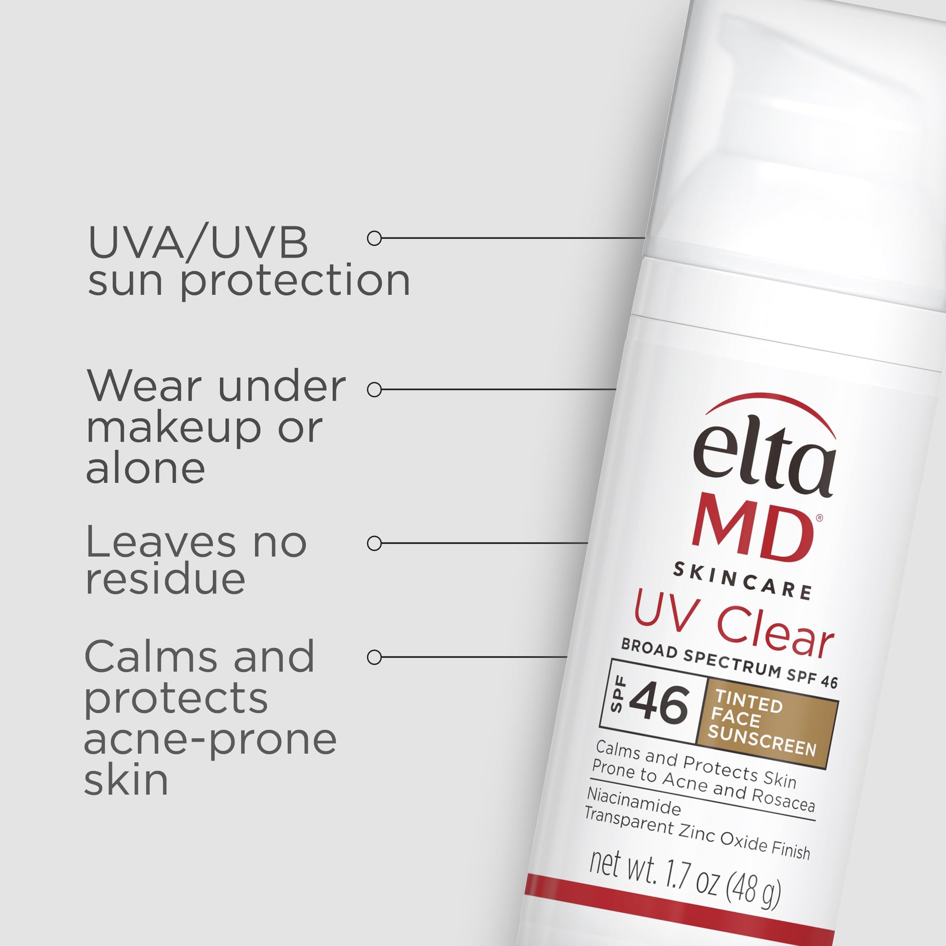 EltaMD UV Clear Tinted Sunscreen for Face, SPF 46 with Zinc Oxide, Oil-Free, Dermatologist Recommended, For Acne-Prone Sensitive Skin, 1.7 oz EltaMD Au supplements