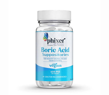 Phixer pH Balance - Vaginal Boric Acid Suppositories for Women - 20 Suppositories 600MG Each for Chronic Yeast Infections and Vaginal Odor - Vaginal Use Only - Made in USA Phixer pH Balance Au supplements