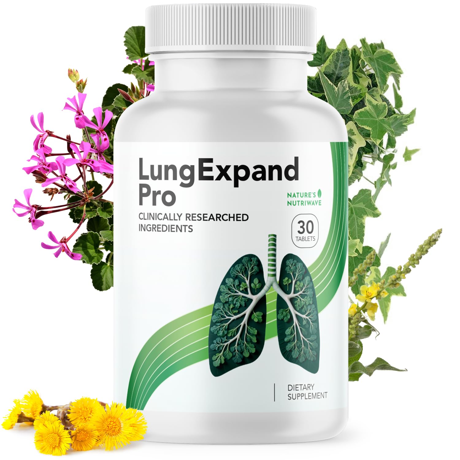 Nature’s NutriWave LungExpand Pro – Natural Daily Wellness for Overall Support – Made in USA, Non-GMO – Easy to Take – GMP Certified – 30 Tablets, 1 Month Supply Nature’s NutriWave Au supplements