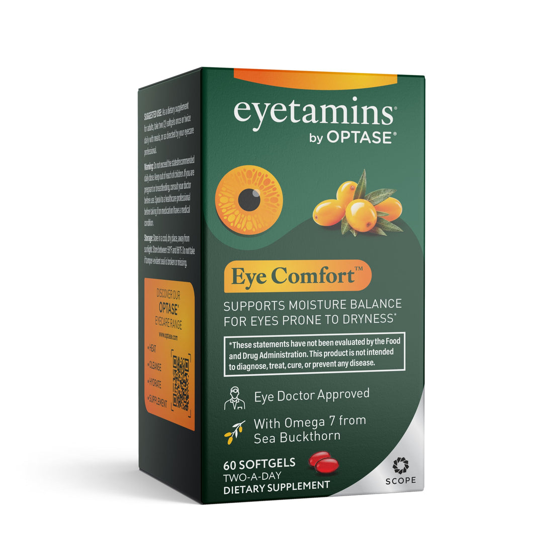 eyetamins® by OPTASE® Eye Comfort™ - 60 Softgels - Eye Doctor Recommended - an Omega-Based Eye Supplement formulated to Support Moisture Balance and Eye Comfort from Within. Plant Based Soft gels. eyetamins Au supplements