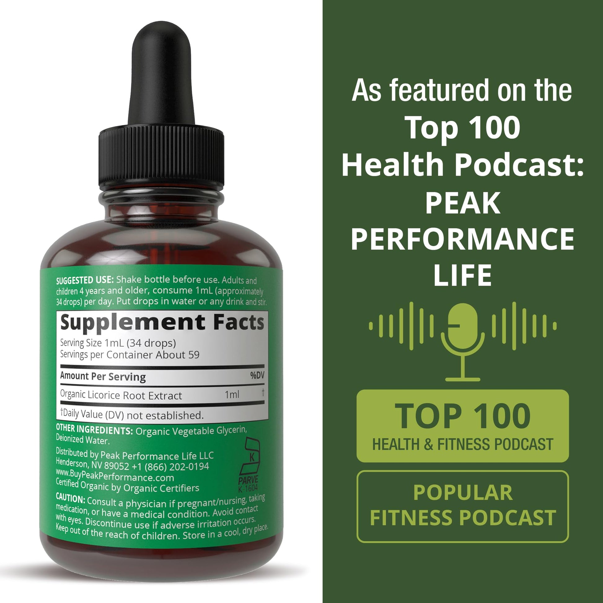 USDA Organic Licorice Root Extract Liquid Drops Supplement. Vegan Tincture for Digestion + Respiratory Health. Extracto de Regaliz Root Oil Herb. Zero Sugar, Gluten Free Supplements for Women and Men Peak Performance Au supplements