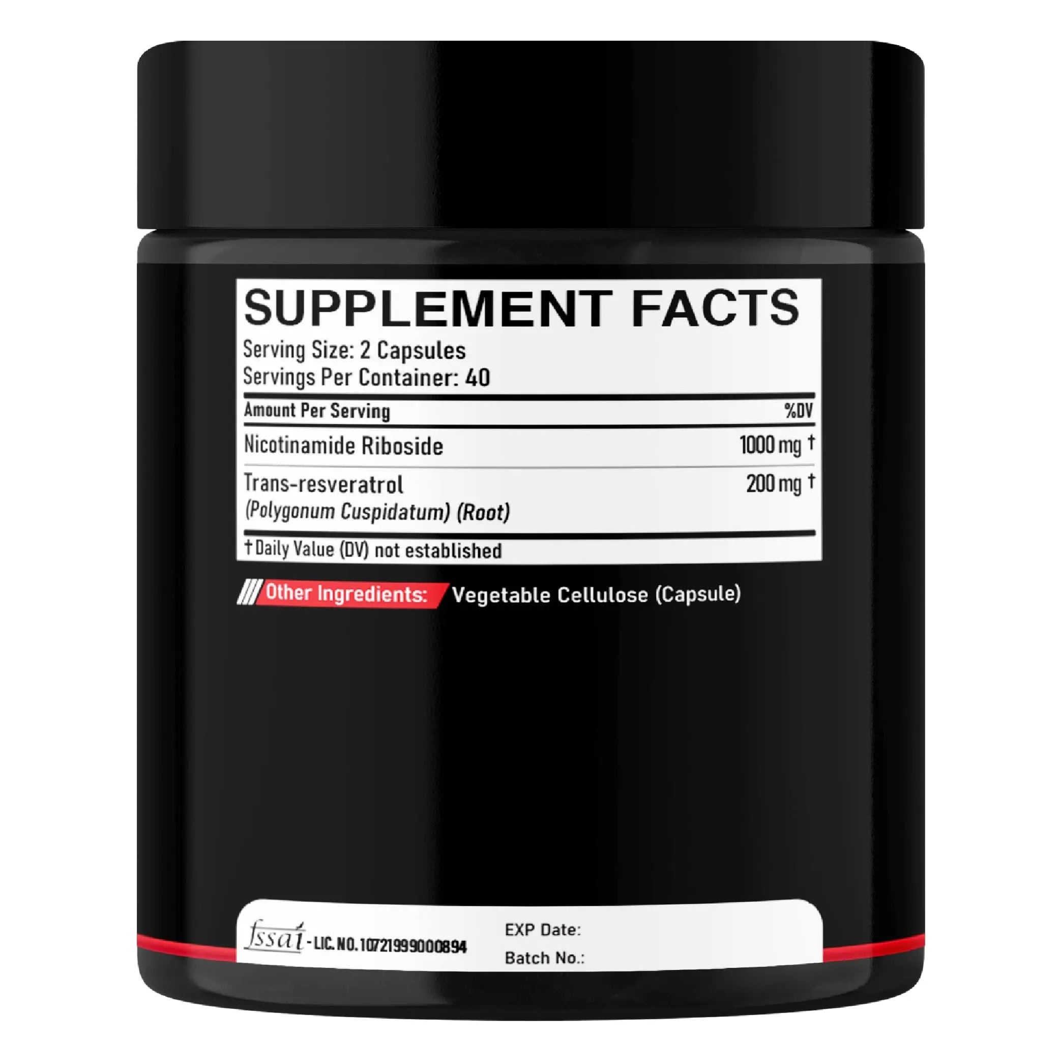 DEDICAD NAD Supplement with Nicotinamide Riboside and Trans Resveratrol - NR for Men & Women - 80 Capsules DEDICAD Au supplements