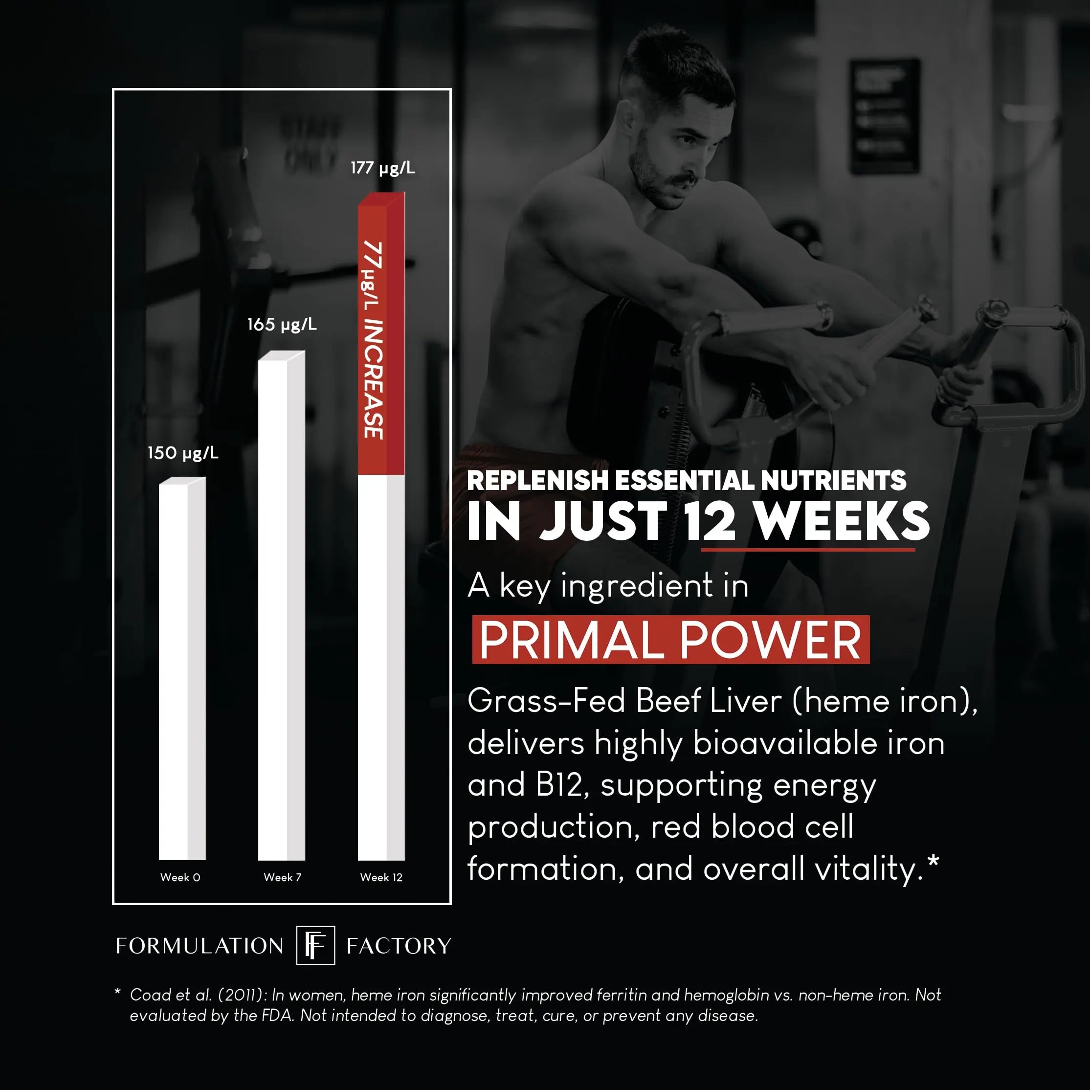 Formulation Factory Primal Power 10-in-1 Beef Organ Supplement - Grass Fed Beef Liver Capsules with Heart, Bone Marrow, Kidney, Testicle - Freeze Dried Organ - 120 Capsules, 2 Month Supply Formulation Factory Au supplements