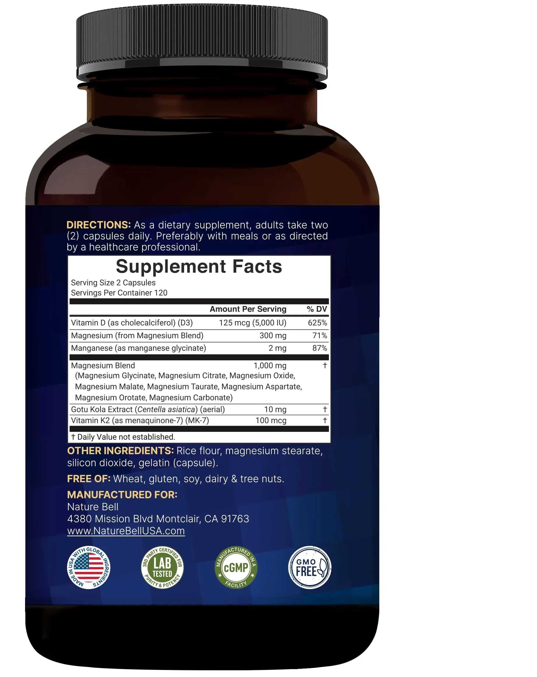 NatureBell 12-in-1 Magnesium Complex 1000mg, 4-Months Supply – Magnesium Glycinate, Citrate, Taurate, Malate, & More – High Absorption Formula for Men & Women – Chelated & Purified – 240 Capsules NatureBell Au supplements