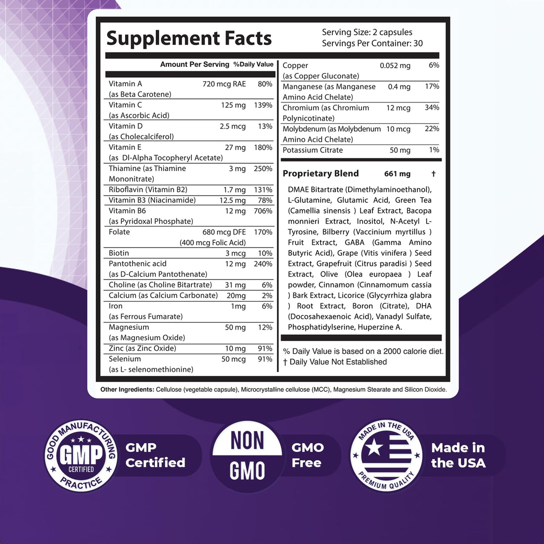 Memopezil – Daily Supplement with Vitamins A,B, C,D,E, Minerals & Botanical Extracts – Clean, Stimulant-Free Formula – GMP-Certified, Non-GMO, Made in USA - 60 Capsules, 30 Servings, 1 Month Supply Nature’s NutriWave Au supplements