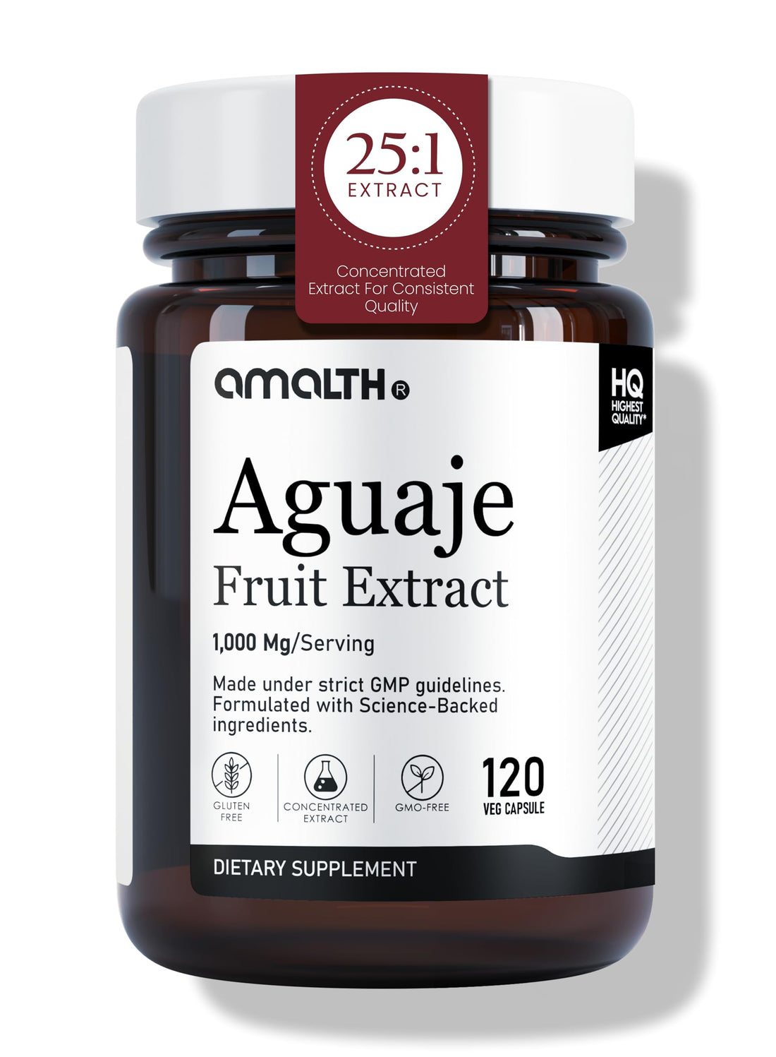 Amalth Aguaje Curves Capsule for Women 1000 mg- Extra Strength from Peru Natural Supplements- 120 Capsules Non- GMO Premium Quality Pills AMALTH Au supplements