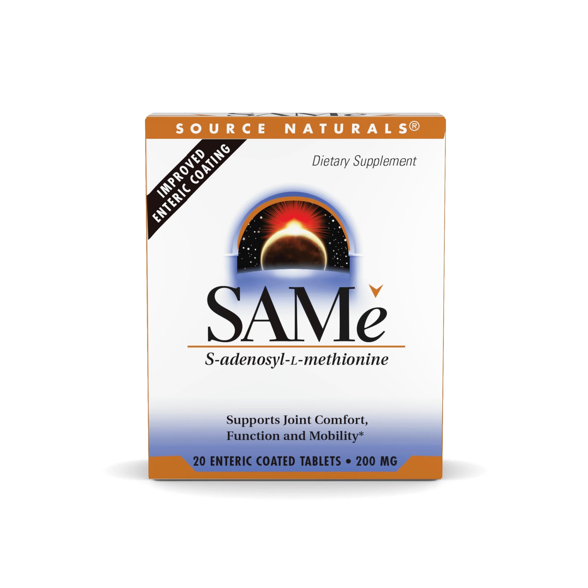 Source Naturals Same, Supports Joint Comfort, 400mg per Serving - 20 Enteric Coated Tablets Source Naturals Au supplements
