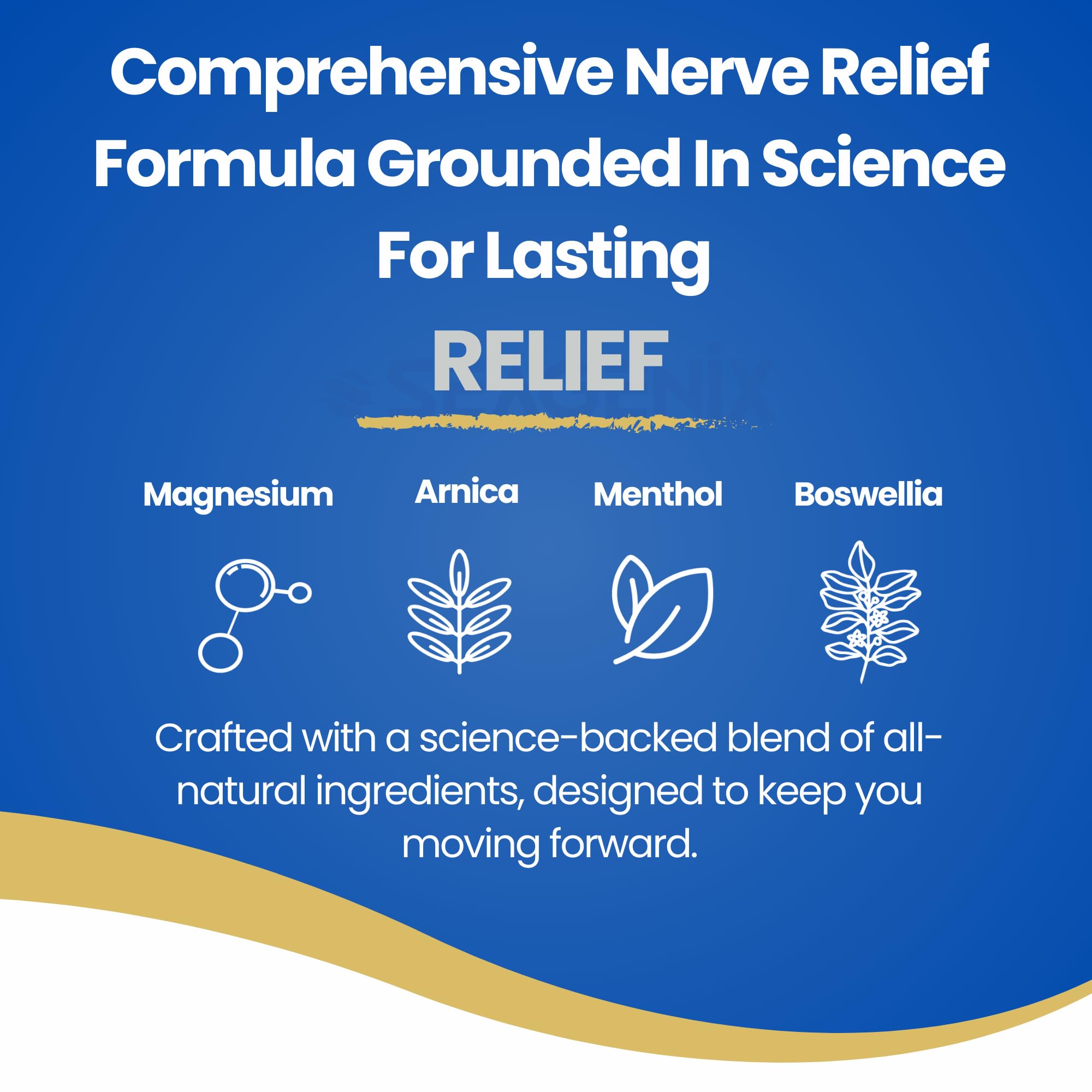 Seagenix Nerve Relief Muscle Foam - Nerve Spray Magnesium - Arnica - Boswellia - Menthol Formula - Nerve and Muscle Relief – Fast-Acting with Magnesium Sulfate - 150 ml - 1 Count Seagenix Au supplements