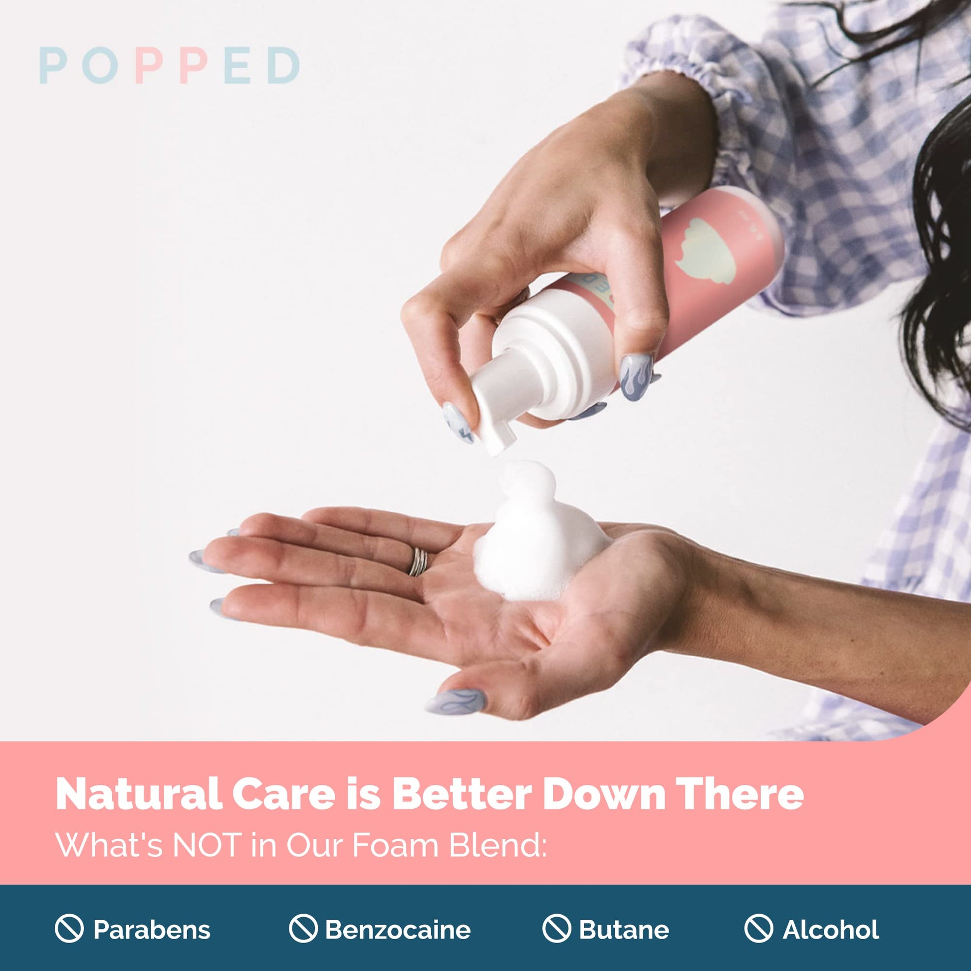 POPPED Witch Hazel Foam with Aloe (5 fl oz) | Perineal Healing Foam for Postpartum Care | Relieves Pain, Hemorrhoids, and Swelling After Birth | Postpartum Essential POPPED Au supplements