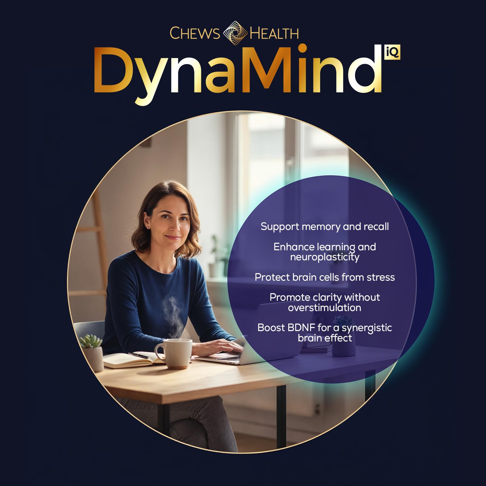 DynaMind iQ Brain Supplement for Memory and Focus for Adults - Nootropic Chews | Coffee Fruit & Mushroom Supplement Blend, Memory Focus Supplement, Caffeine Focus Pills Alternative, 30 Count CHEWSHEALTH Au supplements