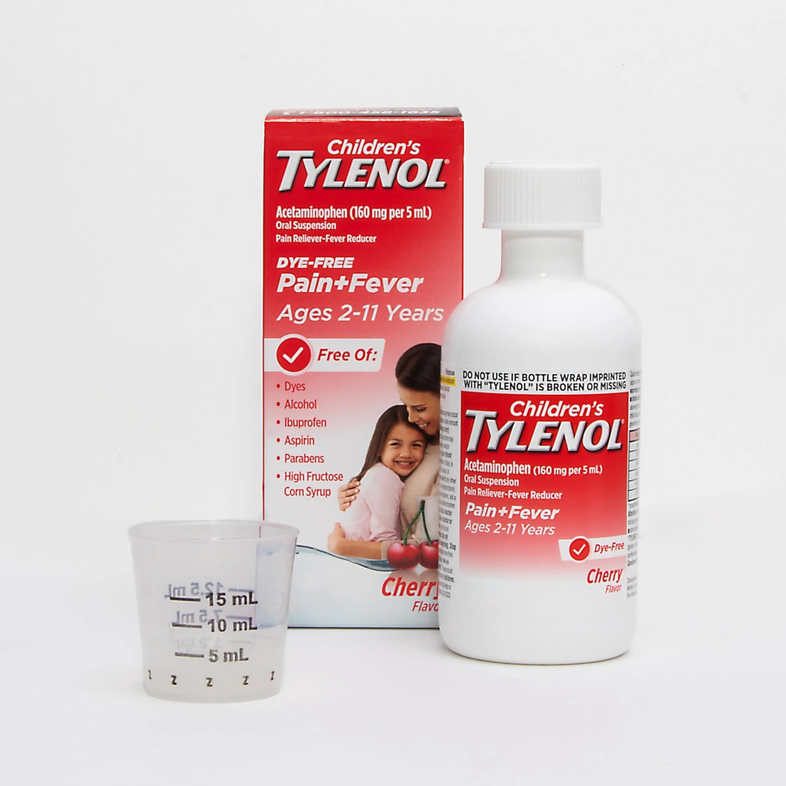 Children's Tylenol Liquid Pain Relief & Fever Medicine, Oral Suspension, Dye-Free, Acetaminophen, No Aspirin, No Ibuprofen, No High Fructose Corn Syrup; Cherry Flavor, 8 fl. oz.; Pack of 1 Tylenol Au supplements