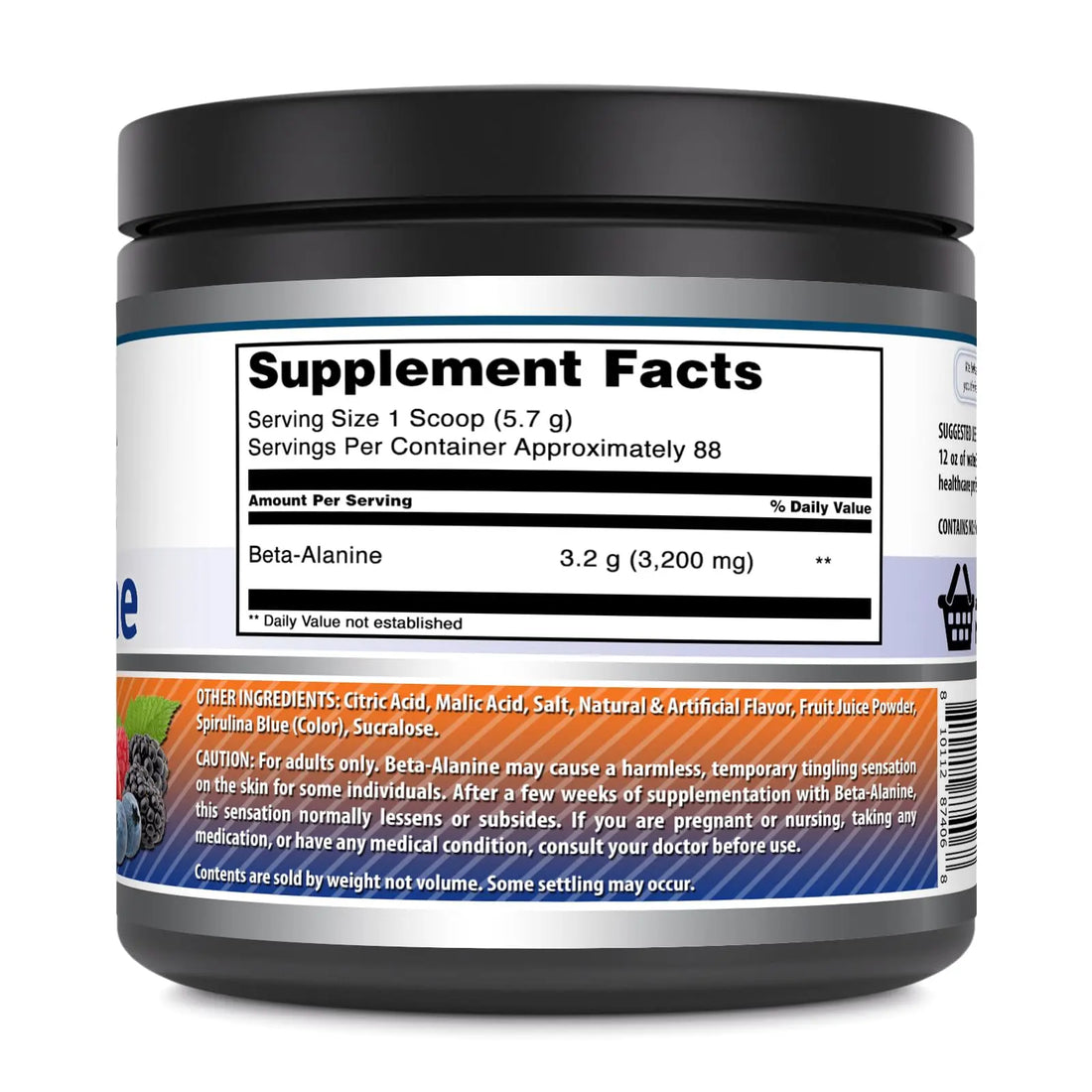 Amazing Formulas Beta Alanine 500 Grams (1.1 Lb) Powder Supplement | Wild Berry Flavor Amazing Nutrition Au supplements