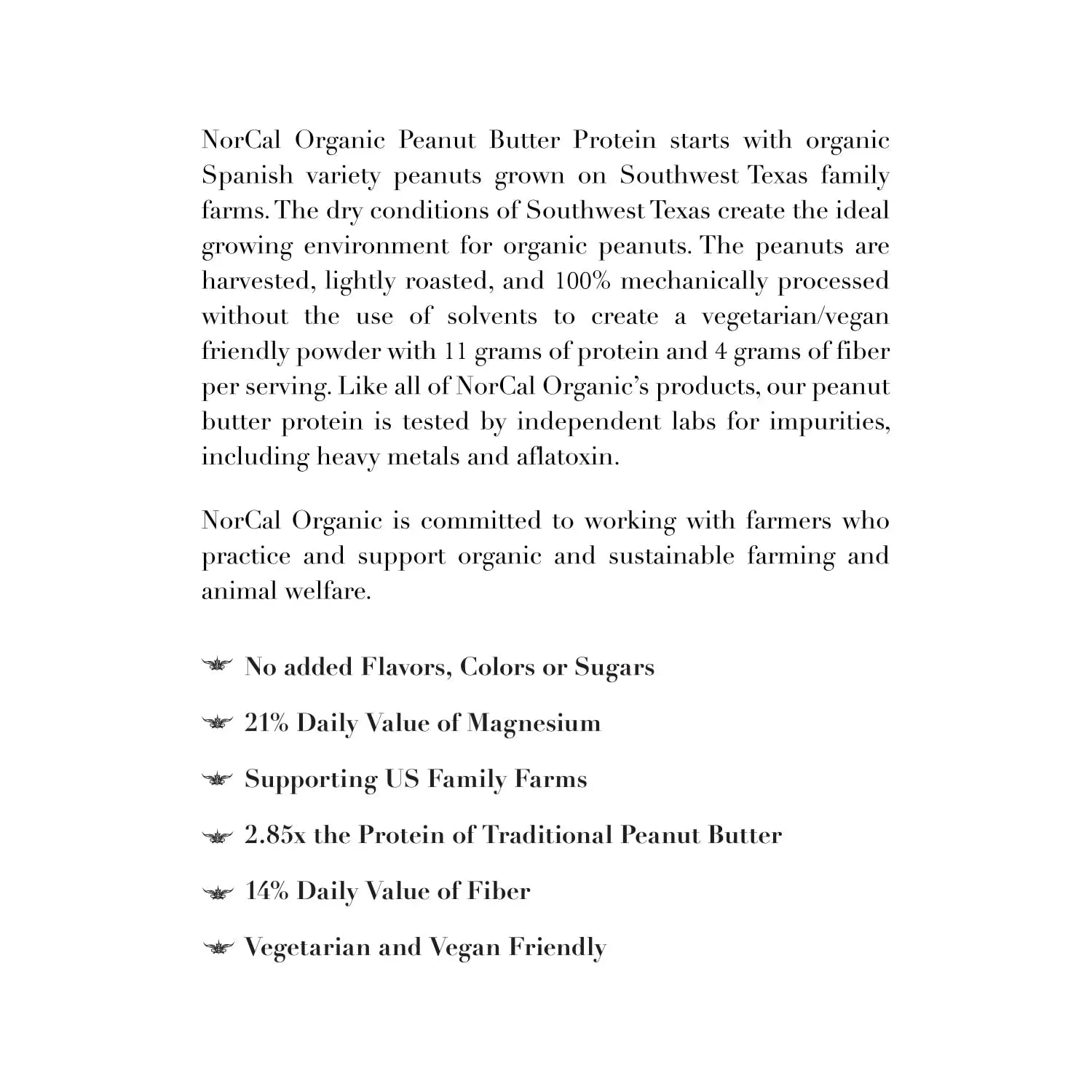 Norcal Organic Peanut Butter Protein Powder - 2lb | Vegan, Low-Cal, 11g Protein NorCal Organic Au supplements