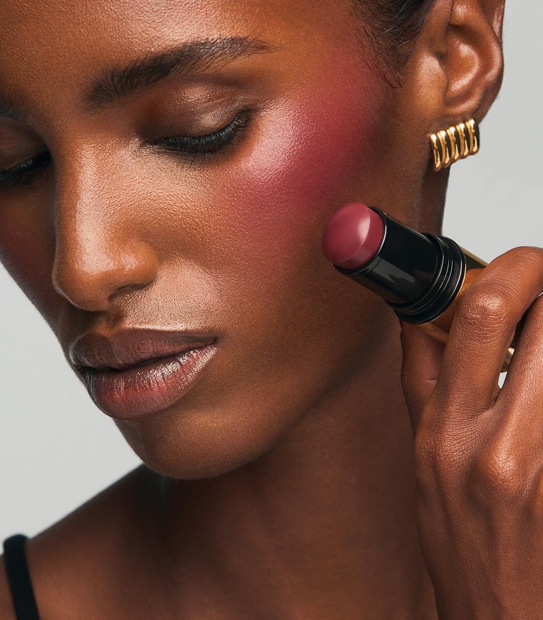 MAKE Beauty Cream Stroke Cream Blush Stick for Cheeks - Vibrant yet Natural Soft Matte Finish - Shade Rouge Moon, Berry Plum Blush Makeup MAKE Au supplements