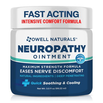 Owell Naturals Neuropathy Nerve Ointment for Feet, Fingers, Hands, Toes, Back, Legs & Arms - Fast-Acting Formula, Max Strength, Cooling Effect, 3.5 Fl Oz Owell Naturals Au supplements
