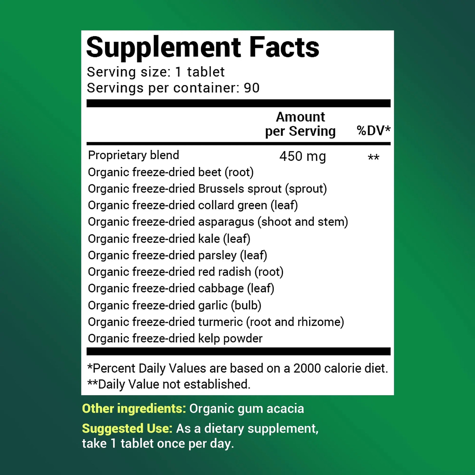 Dr. Berg's Greens Superfood Cruciferous Vegetable Tablets - Vegetable Supplements Dr. Berg Nutritionals Au supplements