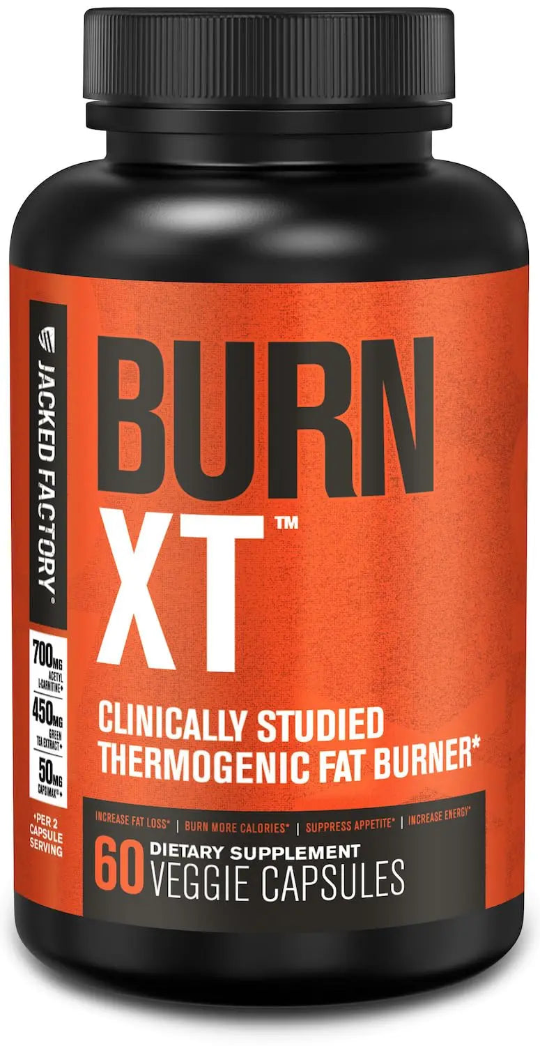 Jacked Factory Burn-XT Clinically Studied Fat Burner & Weight Loss Supplement - Appetite Suppressant & Energy Booster - with Acetyl L-Carnitine Jacked Factory Au supplements