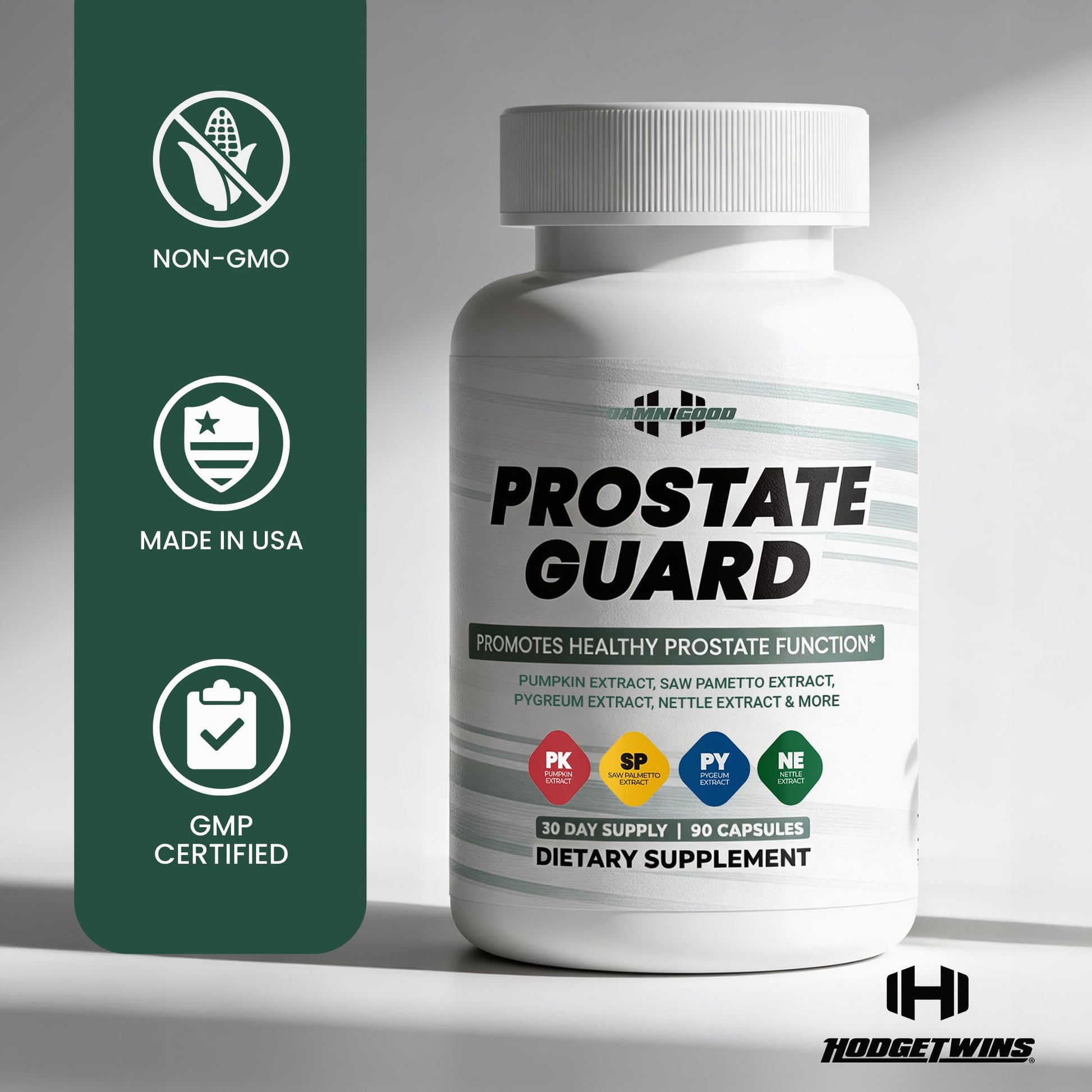 DAMN GOOD The Hodge Twins Prostate Guard - 90 Capsules Guard Vitality Complex – Comfort Blend for Nighttime Routine, Restful Rhythm - Men's Supplements for Health Supports Relaxation DAMN GOOD Au supplements