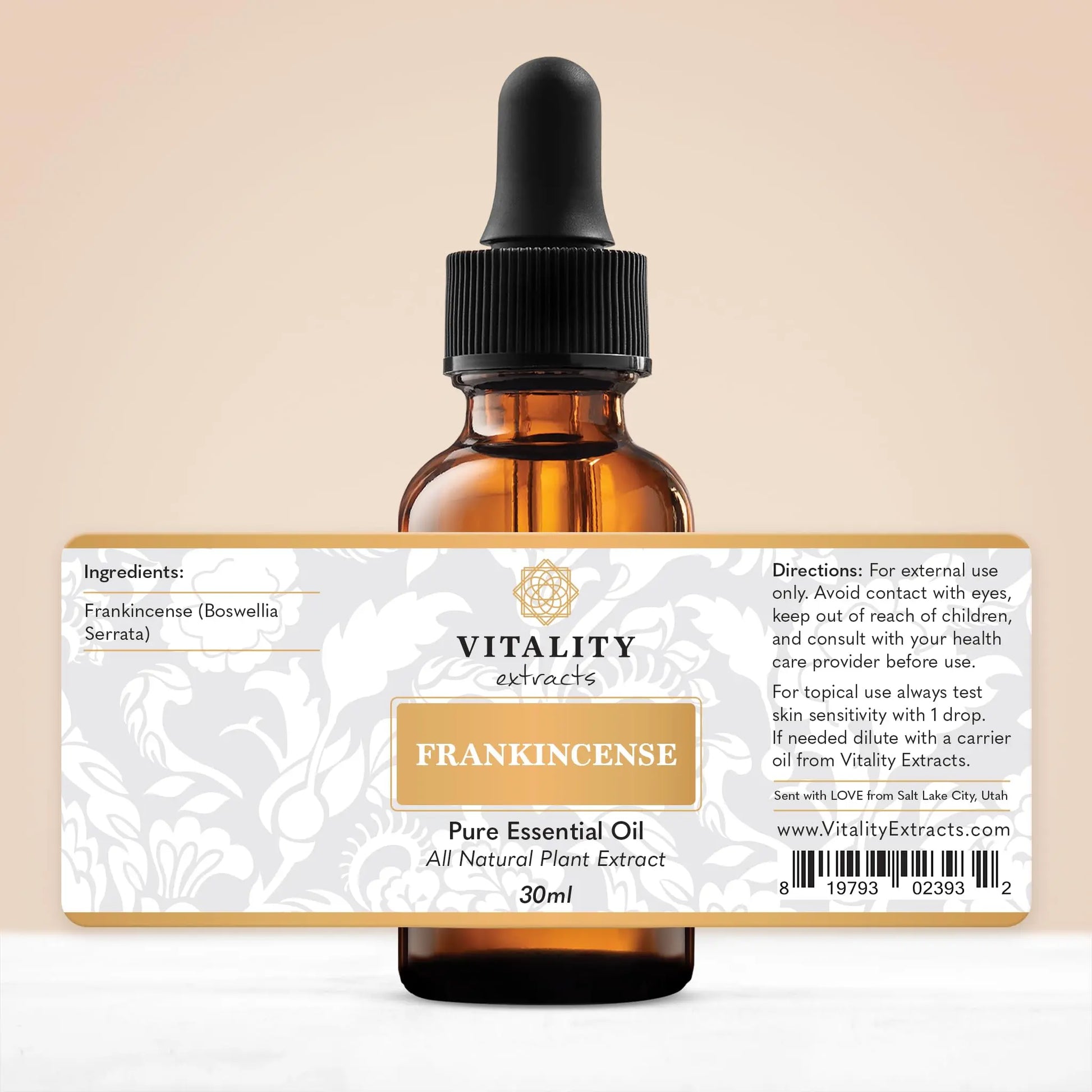 Vitality Extracts Frankincense Essential Oil - 30ml, Boswellia Serrata, Aromatherapy, Skin Care Vitality Extracts Au supplements