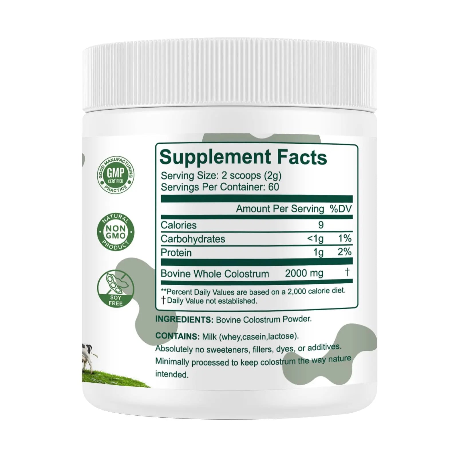 MICYDELAS Bovine Colostrum Supplement Powder 50% IgG Premium Bovine Colostrum for Gut Health Support, Immune Support, Muscle Recovery & Overall Wellness, Grass Fed, Non-GMO, Unflavored, 60 Servings MICYDELAS Au supplements