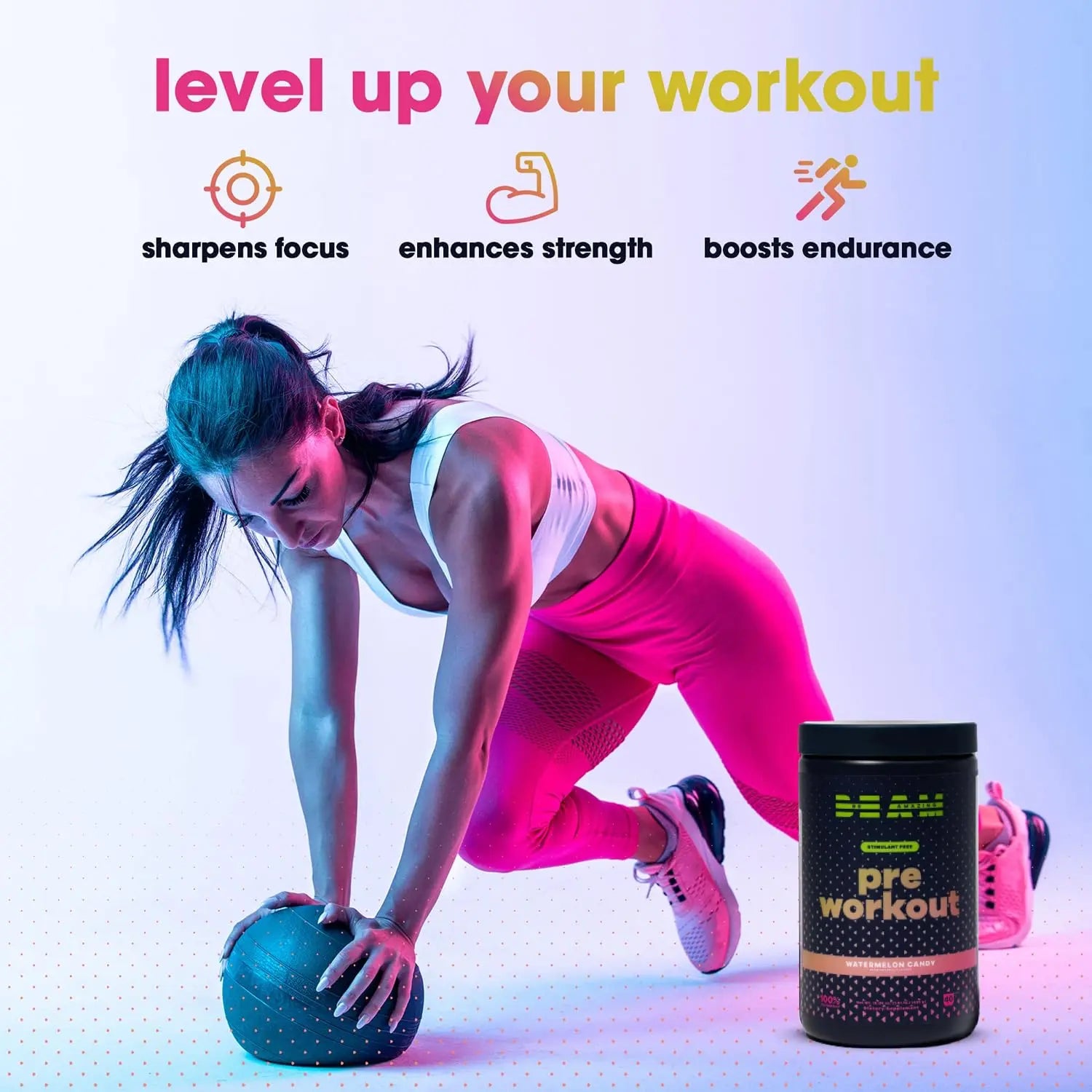 BEAM Be Amazing Vegan Stim Free Pre-Workout Powder | Energy Booster Powdered Drink BEAM Au supplements