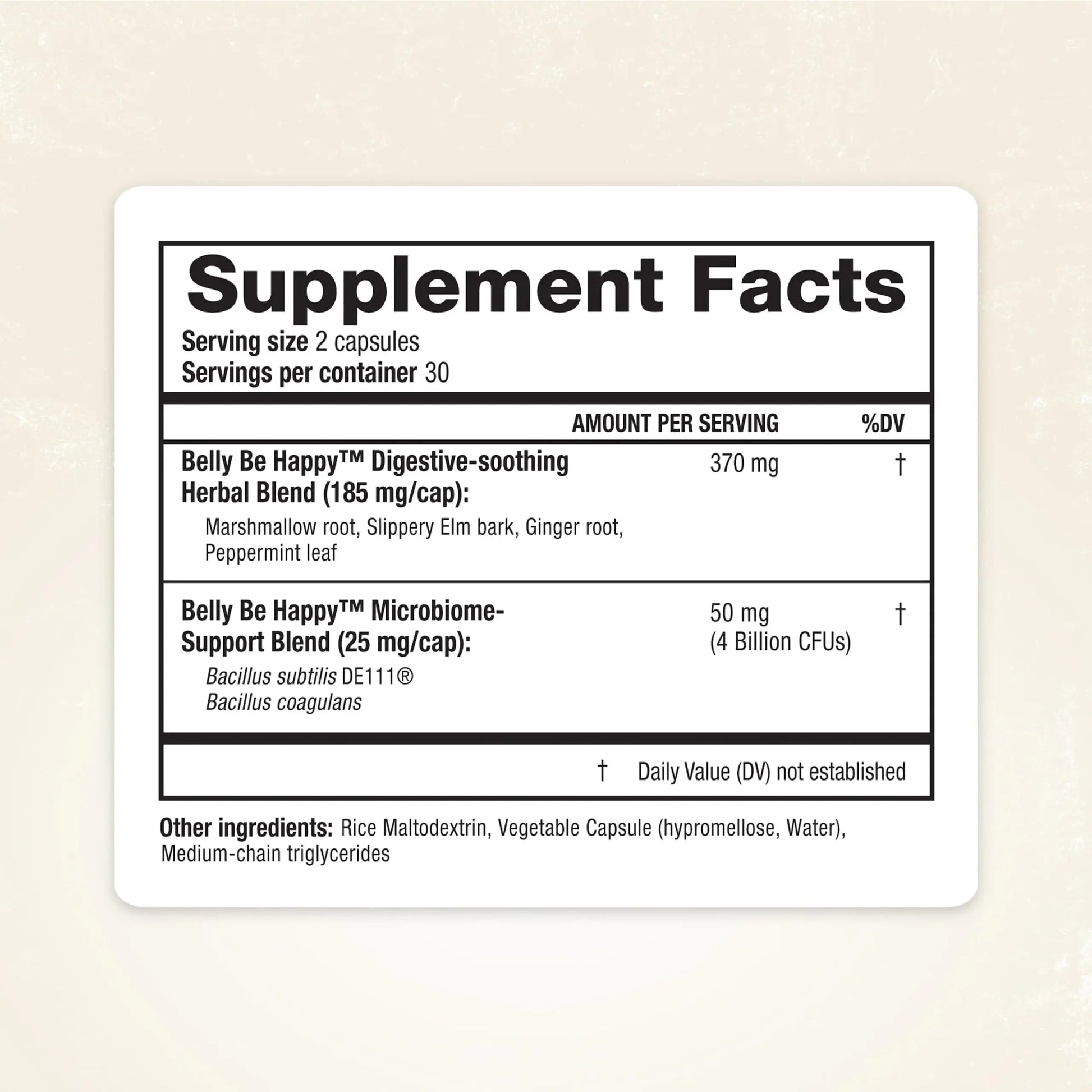 RidgeCrest Herbals Belly Be Happy - 60 Capsules - Digestive Comfort Support - Non-GMO RidgeCrest Herbals Au supplements