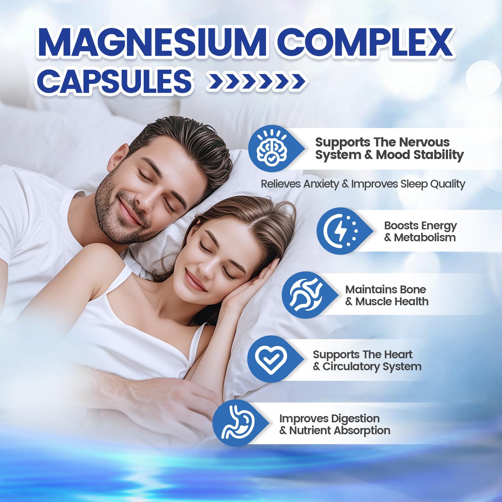 1000mg Magnesium Complex Capsules, 8-in-1 Magnesium Glycinate, Citrate, Malate, Taurate, Oxide, Carbonate, Aspartate, Orotate - 240 Capsules VivoNu Au supplements